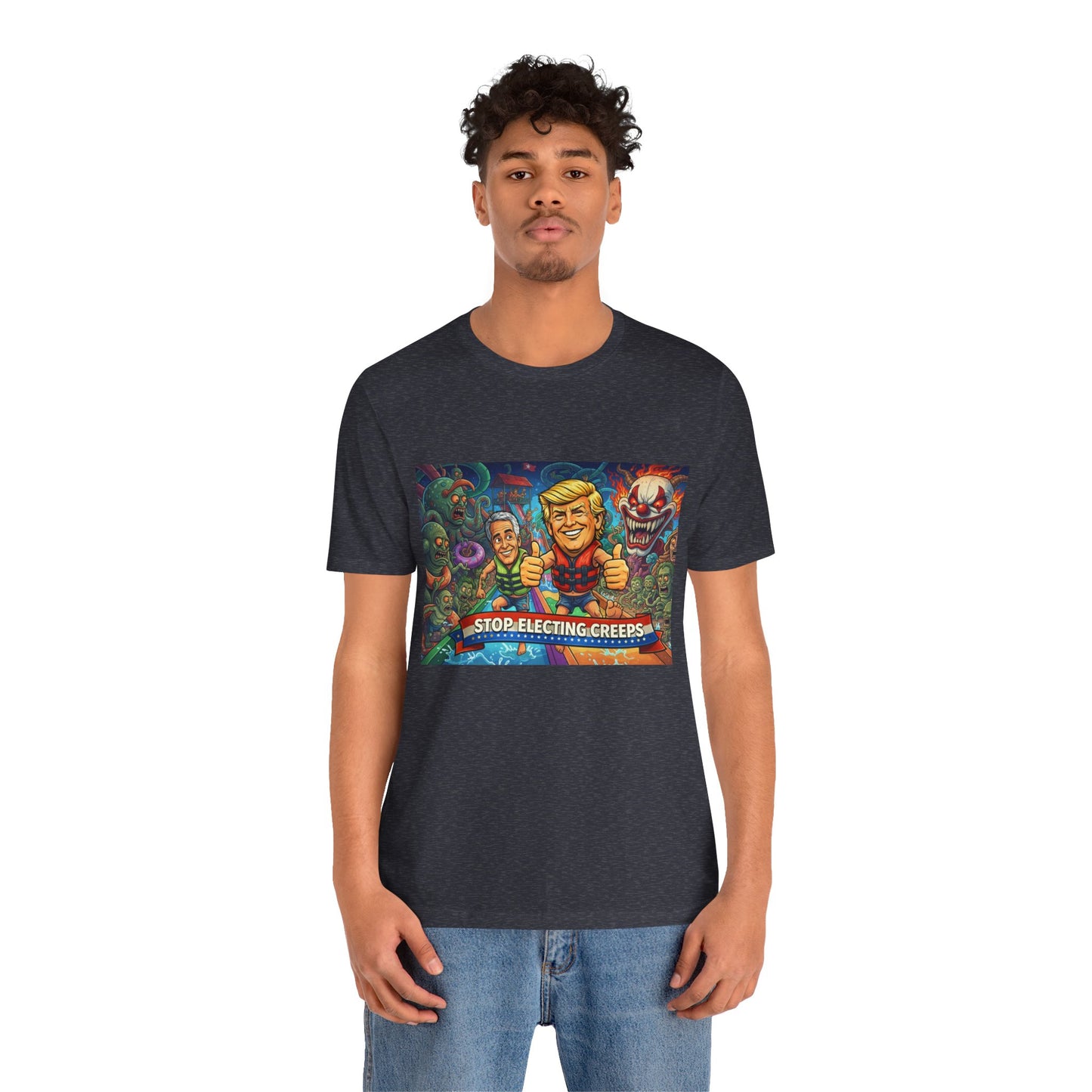 Political Graphic Tee — "Stop Electing Creeps" Bold Protest T‑Shirt