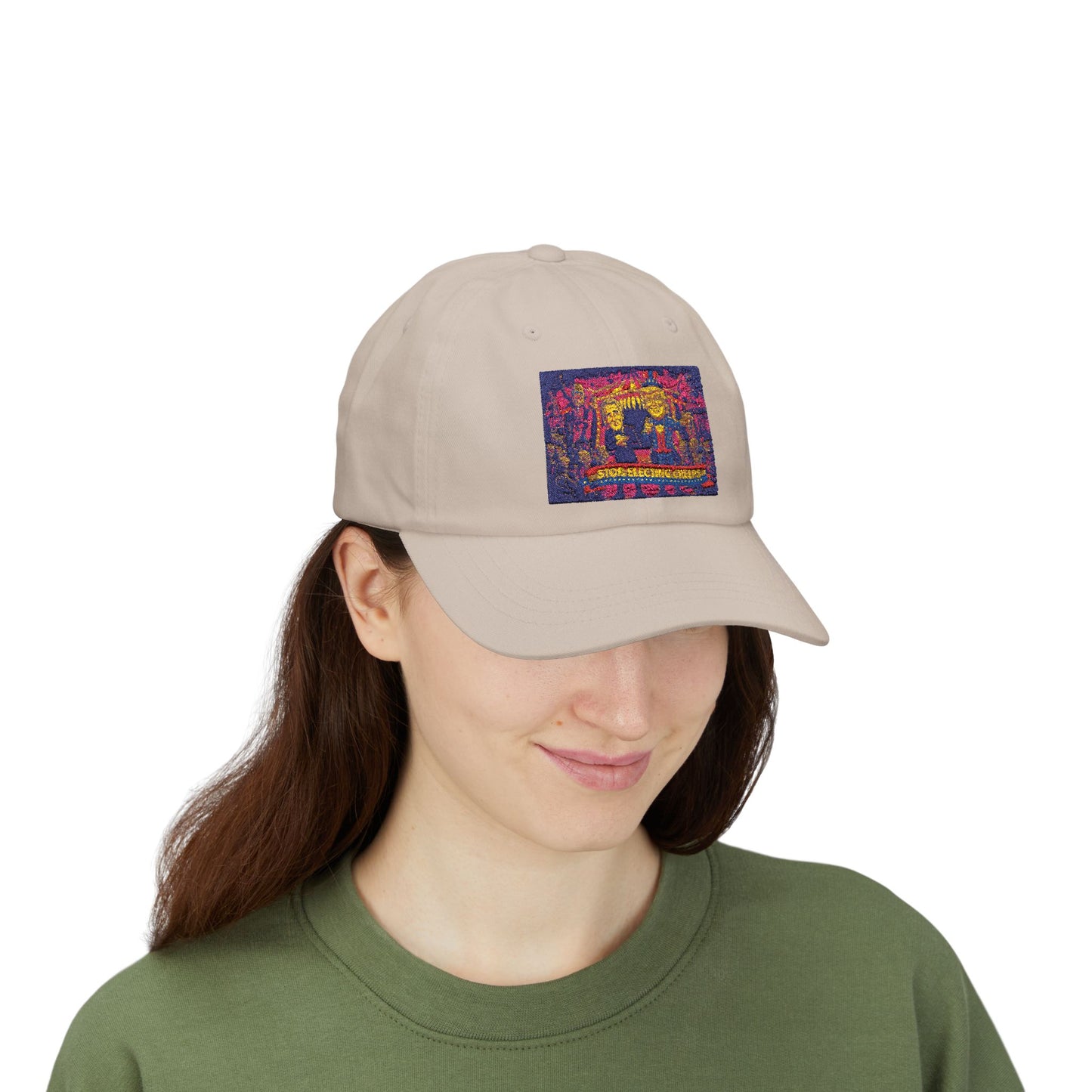 Dad Cap — Vintage Surfing Scene Embroidered 'Long Beach/Calif.' Hat