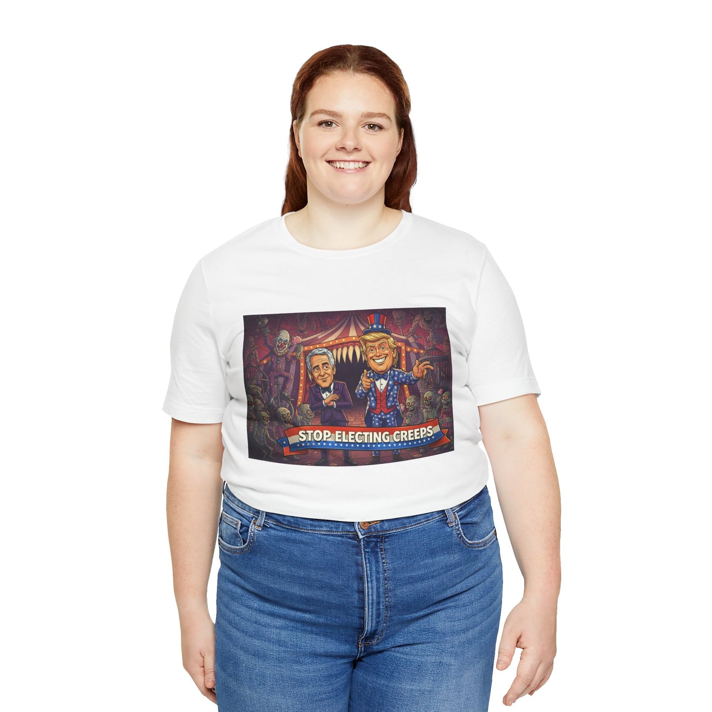 Stop Electing Creeps T‑Shirt — Political Satire Tee
