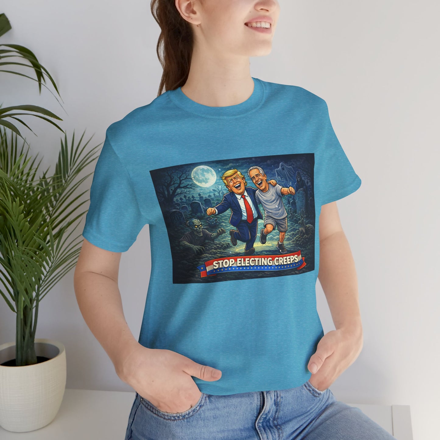 T‑Shirt — "Stop Electing Creeps" Political Satire Tee