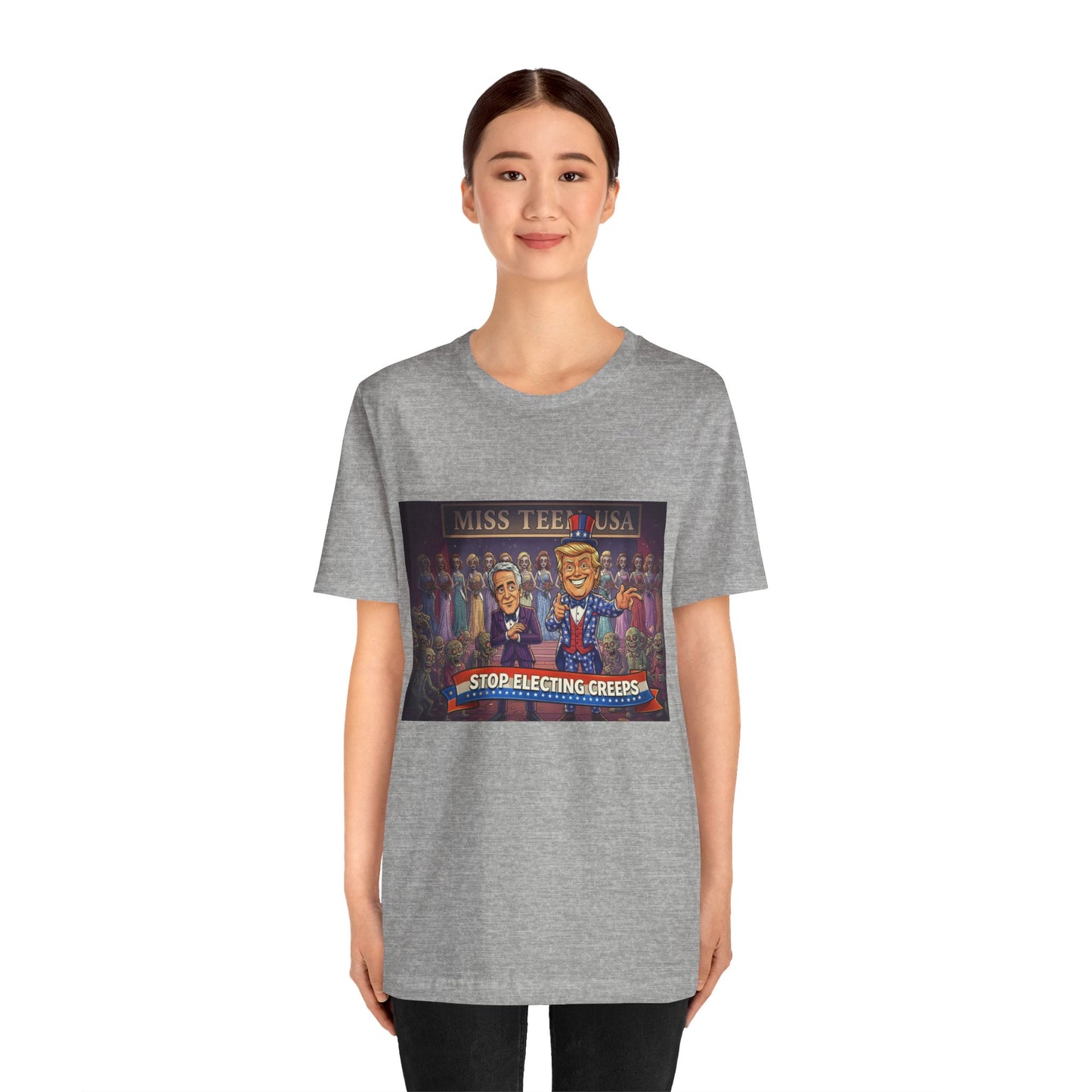 Political Satire Tee – "Stop Electing Creeps" Graphic Shirt