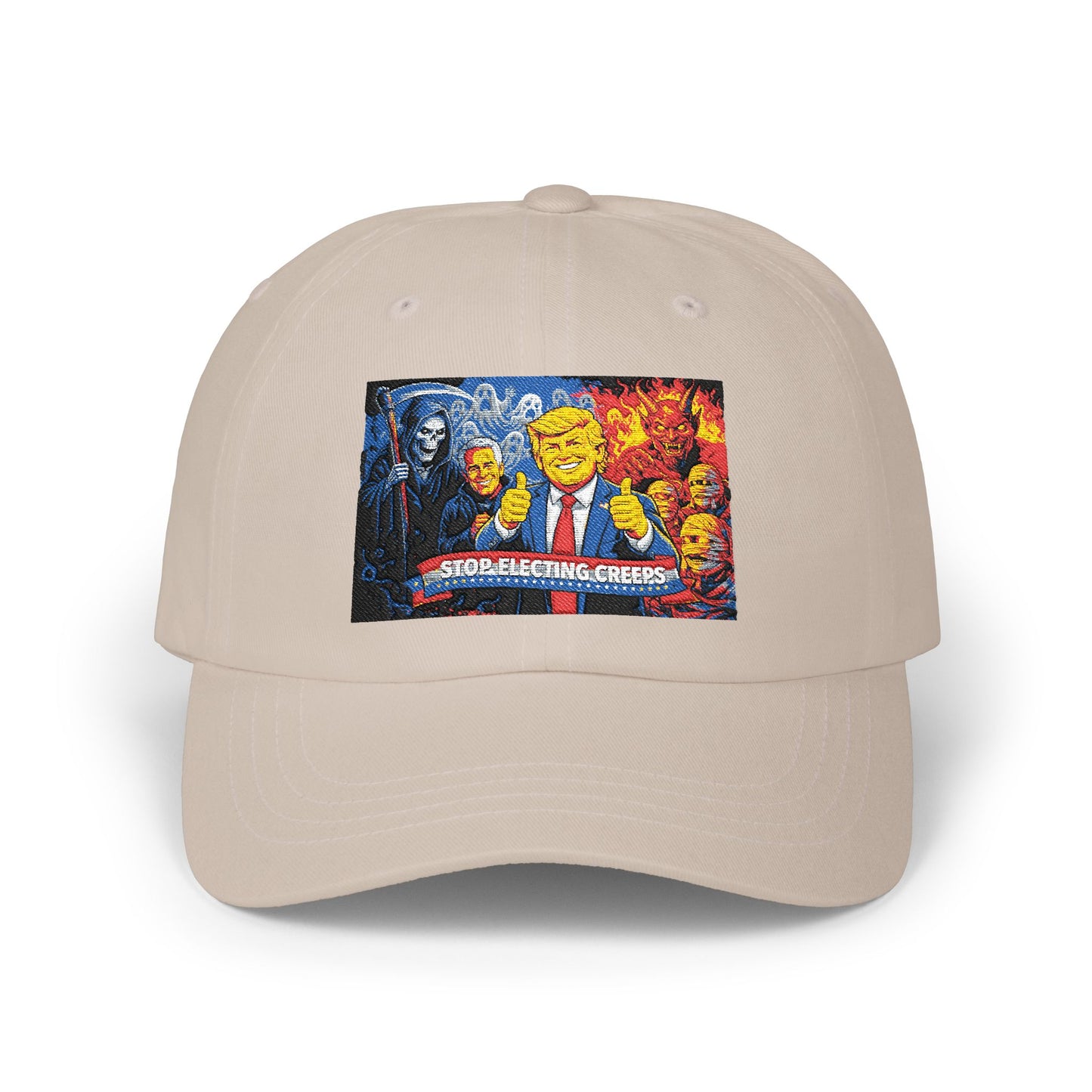 Dad Cap - Cartoon Political Character Patch "Some Are Born Great"