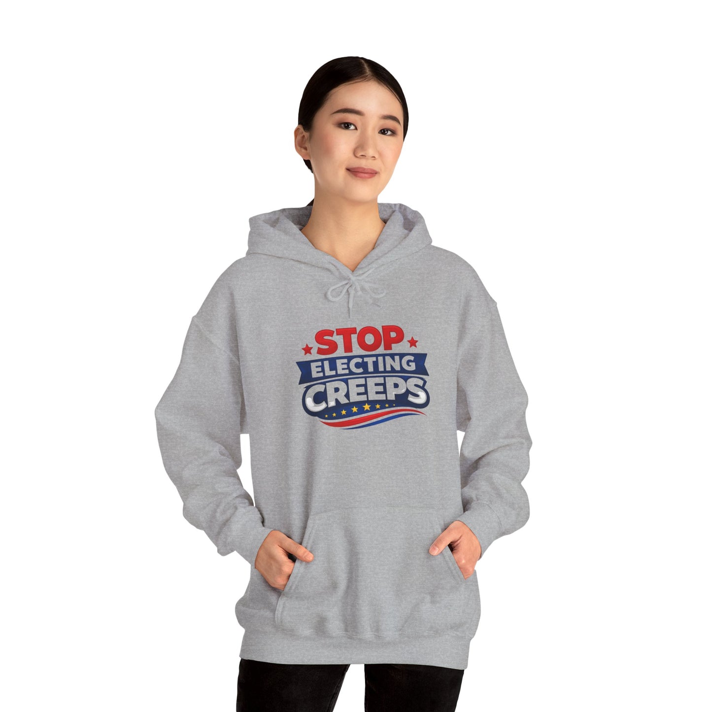 Political Hoodie - "Stop Electing Creeps" Protest Pullover