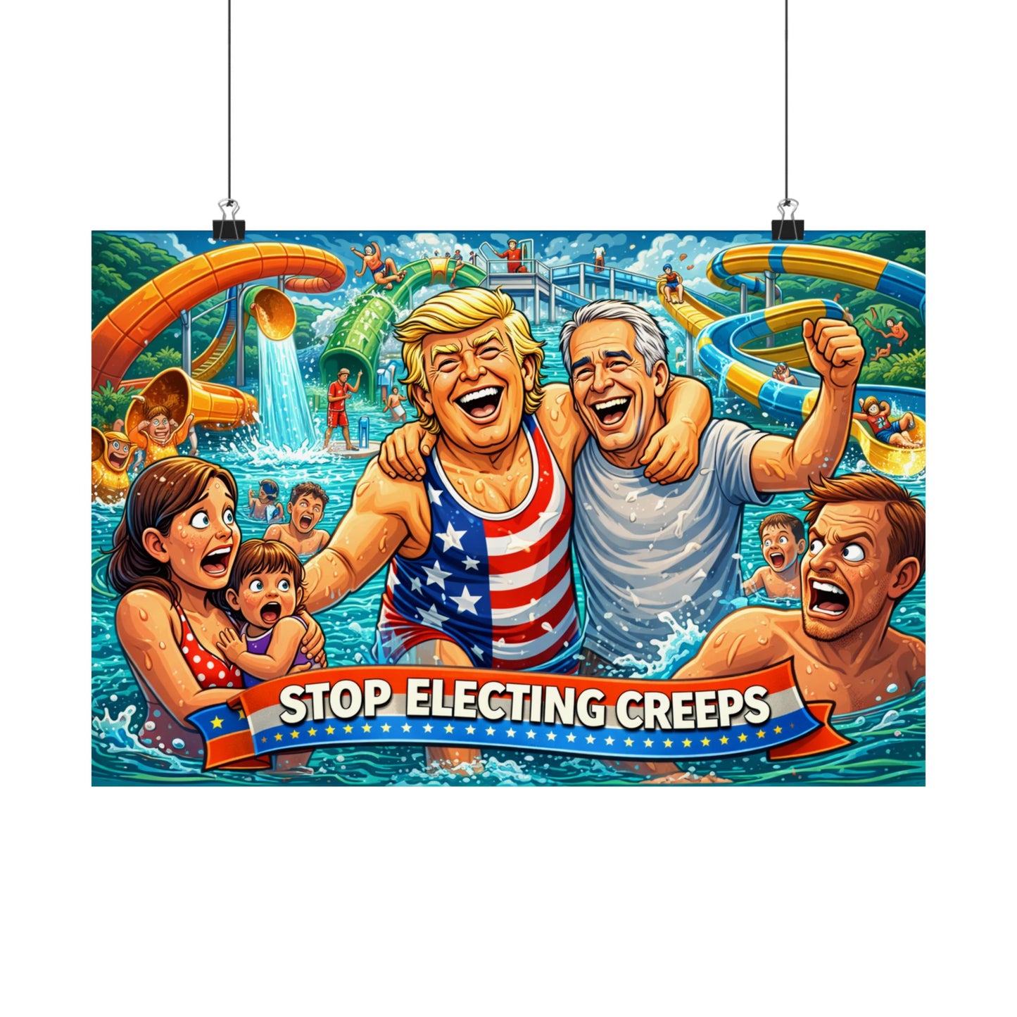 Political Poster — "Stop Electing Creeps" Matte Horizontal Print