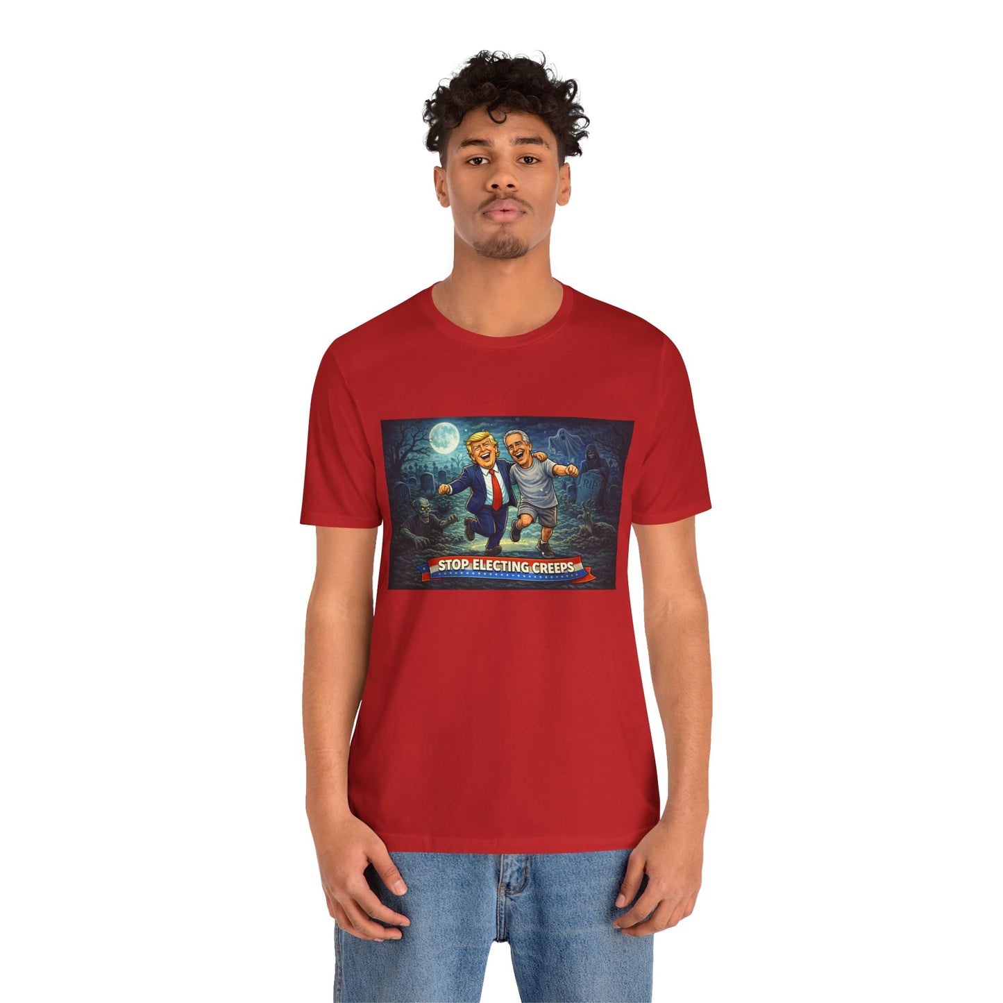 T‑Shirt — "Stop Electing Creeps" Political Satire Tee