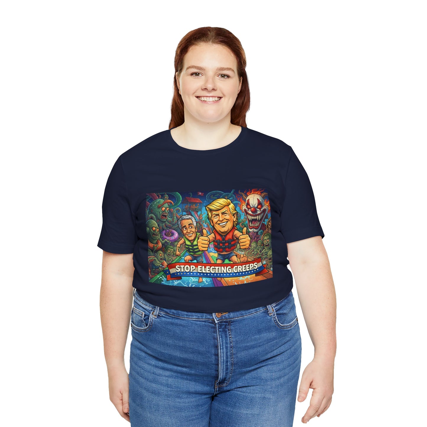 Political Graphic Tee — "Stop Electing Creeps" Bold Protest T‑Shirt