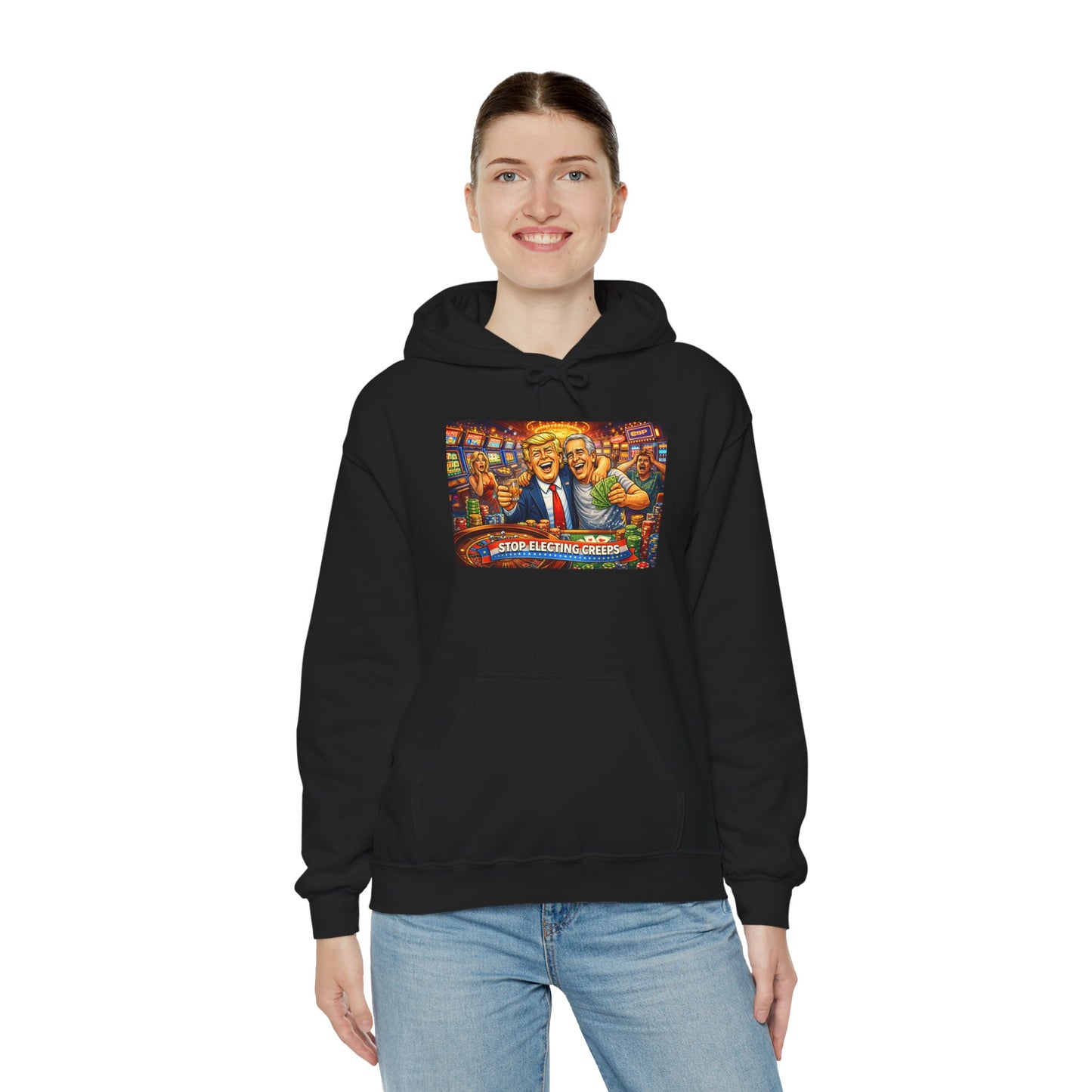 Political Parody Hoodie — 'Stop Blanching Beer' Colorful Satire Design