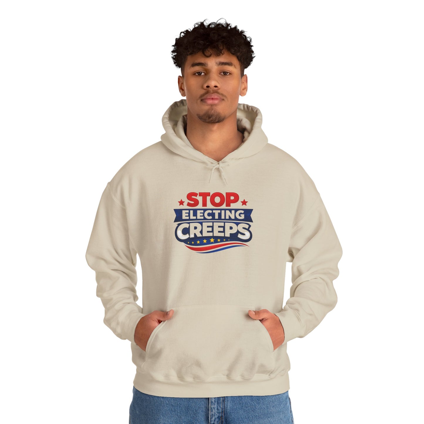 Political Hoodie - "Stop Electing Creeps" Protest Pullover