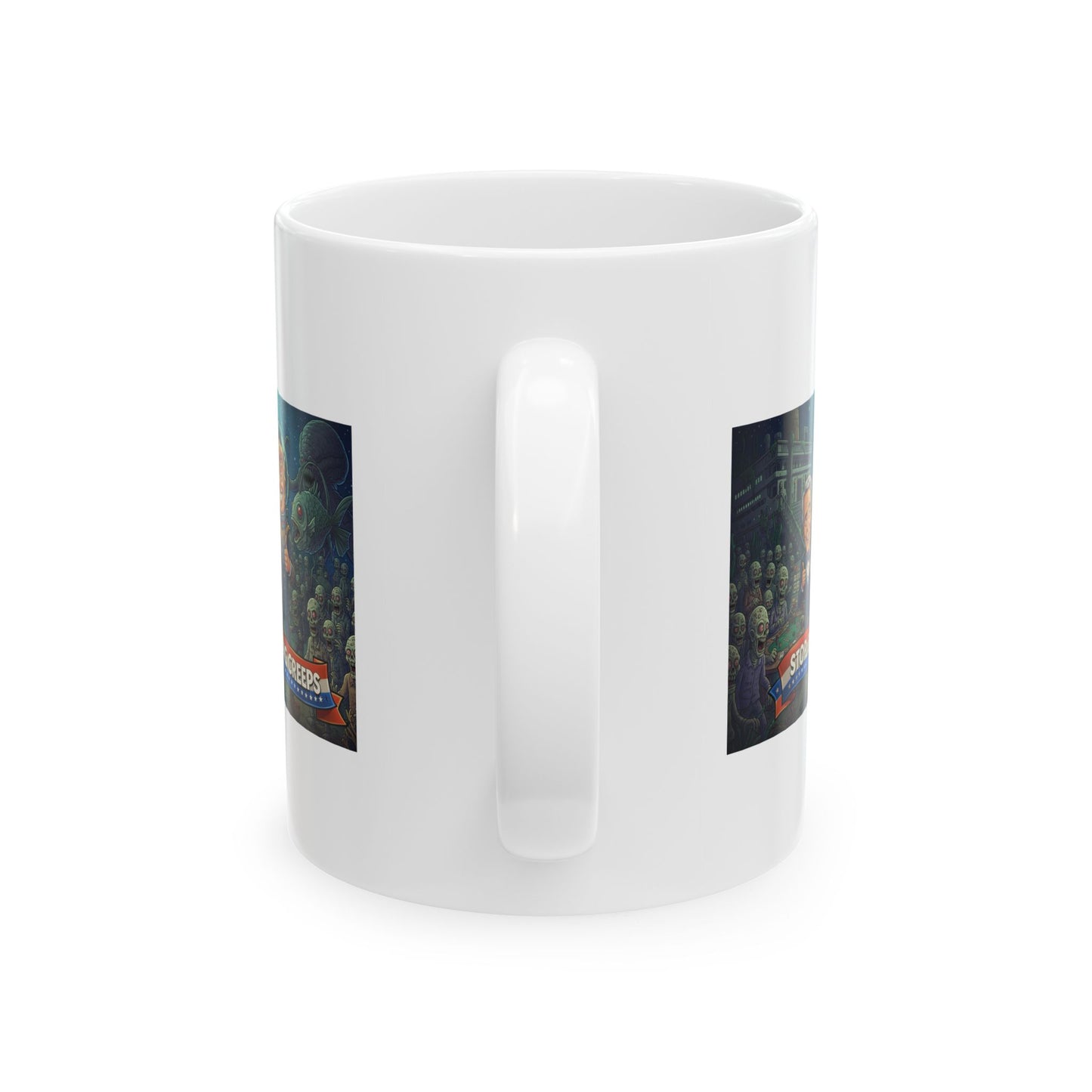 Galaxy Cityscape Ceramic Mug — Colorful Futuristic Skyline Coffee Cup (11oz/15oz)