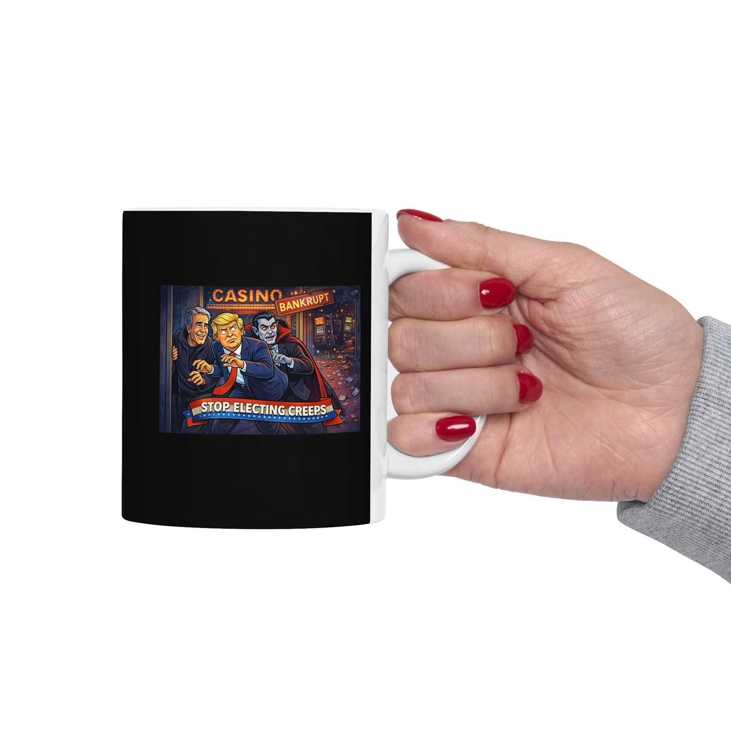 Coffee Mug — Cozy Nighttime Reading Illustration Ceramic Mug (11oz, 15oz)