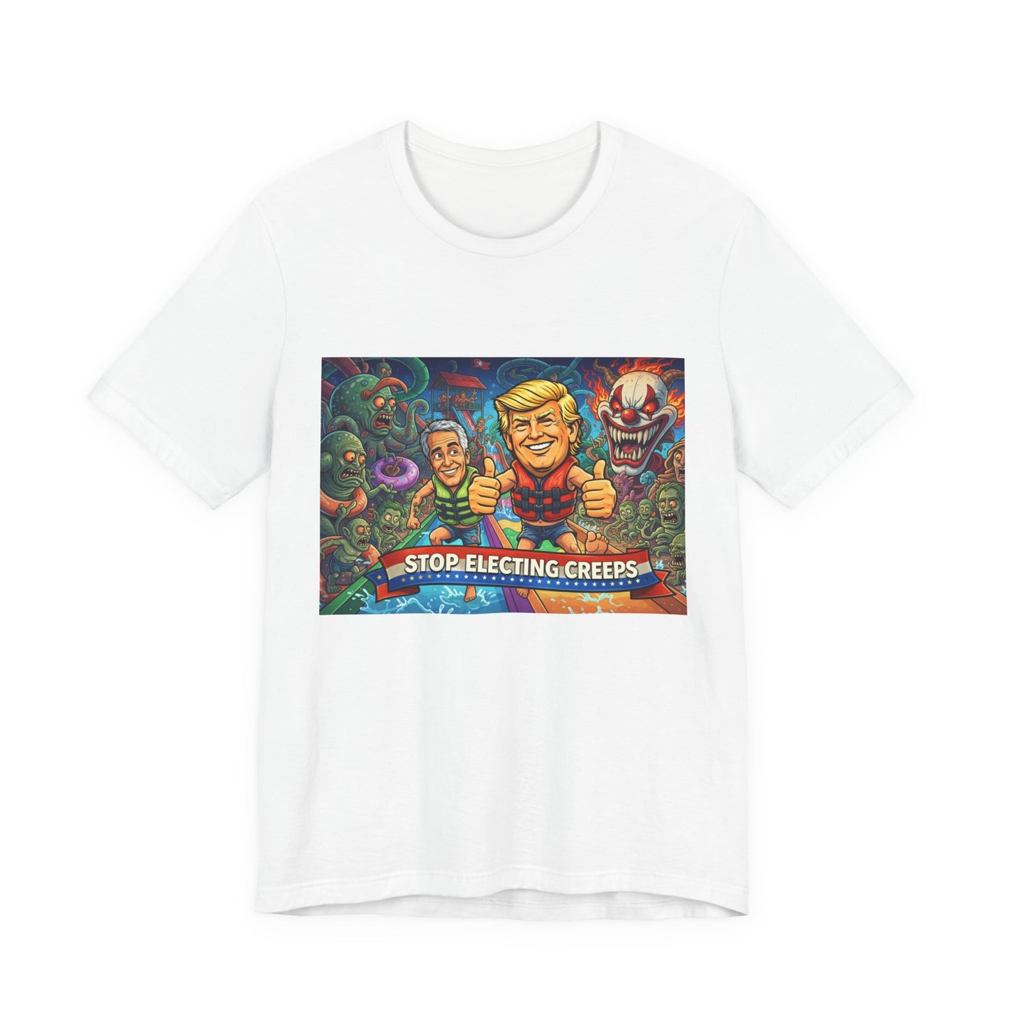Political Graphic Tee — "Stop Electing Creeps" Bold Protest T‑Shirt