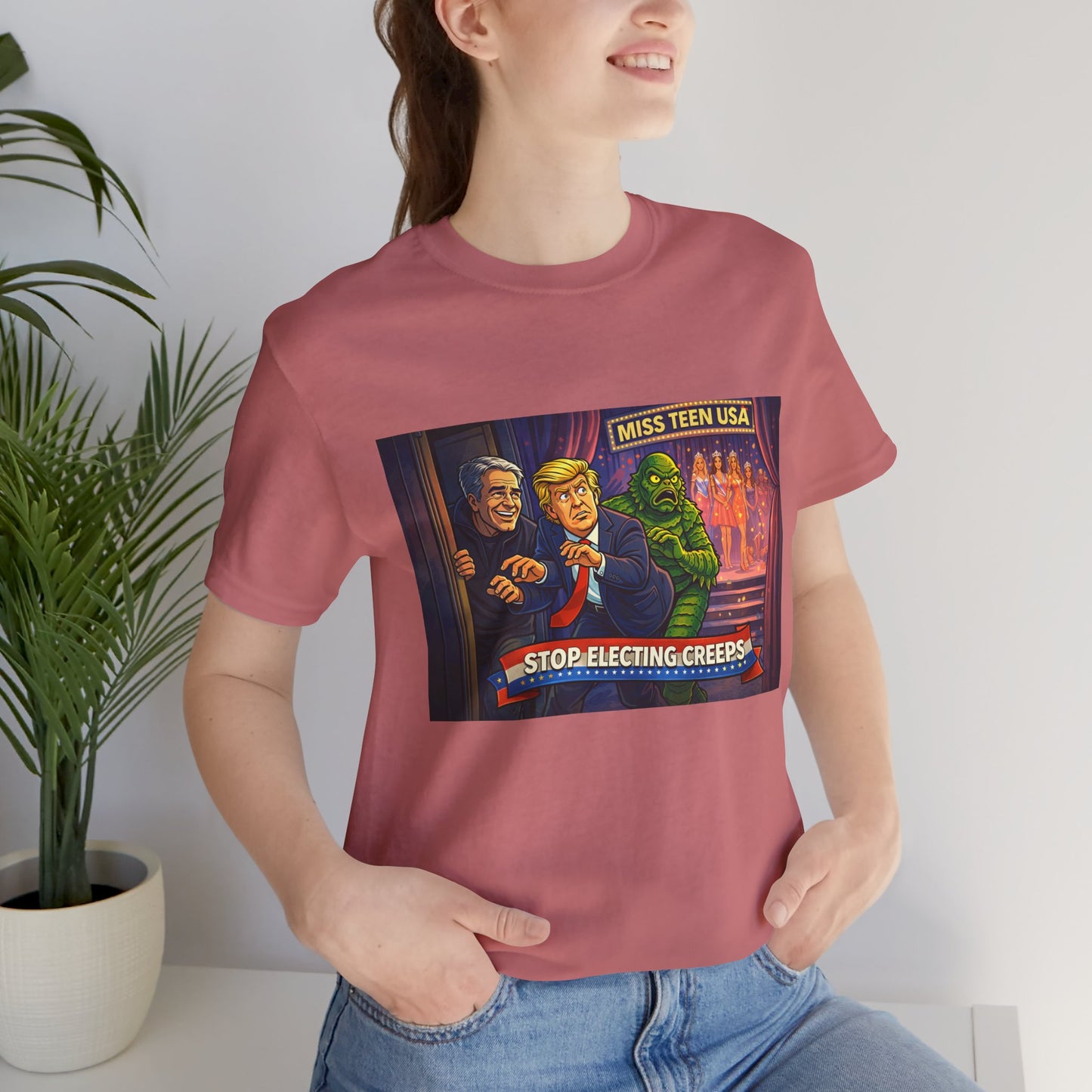 Stop Electing Creeps Tee — Political Satire Graphic Shirt