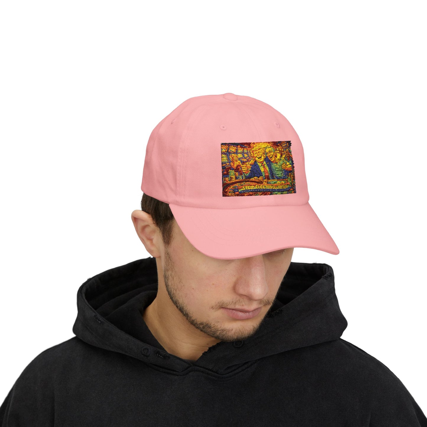 Dad Cap with Colorful Mountain Landscape Patch