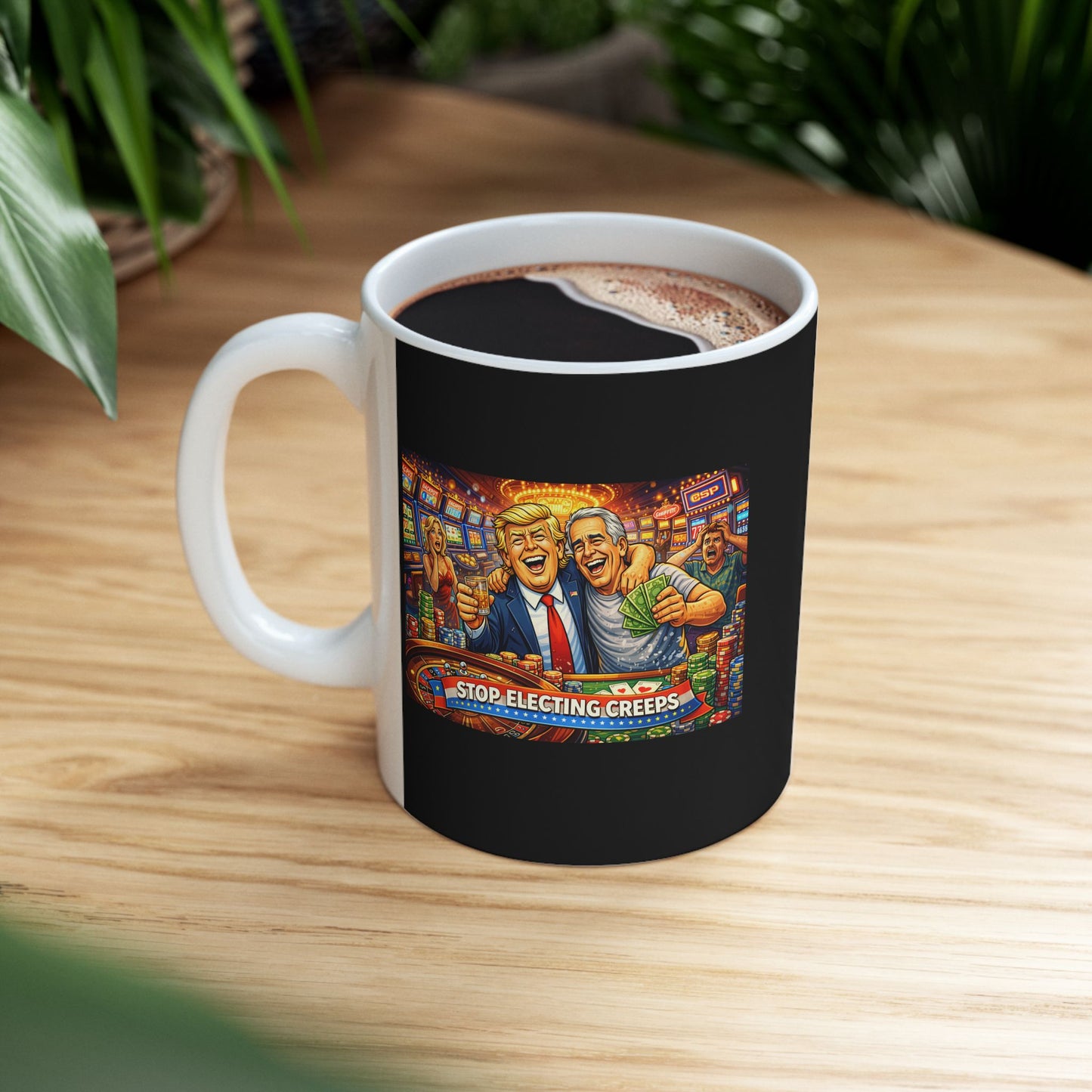 Gamer Arcade Ceramic Mug — Retro Slot Machine Art Coffee Cup (11oz & 15oz)