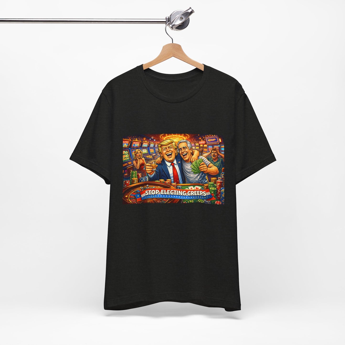 Stop Electing Creeps Graphic Tee — Political Satire T‑Shirt