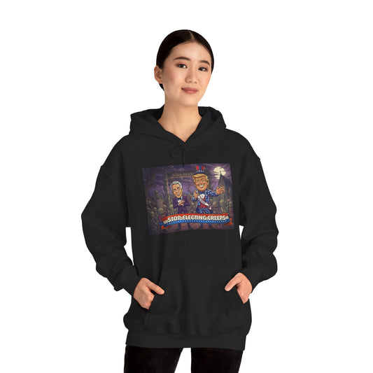 Patriotic Campfire Hoodie — 'Land of the Free' Vintage Americana Design