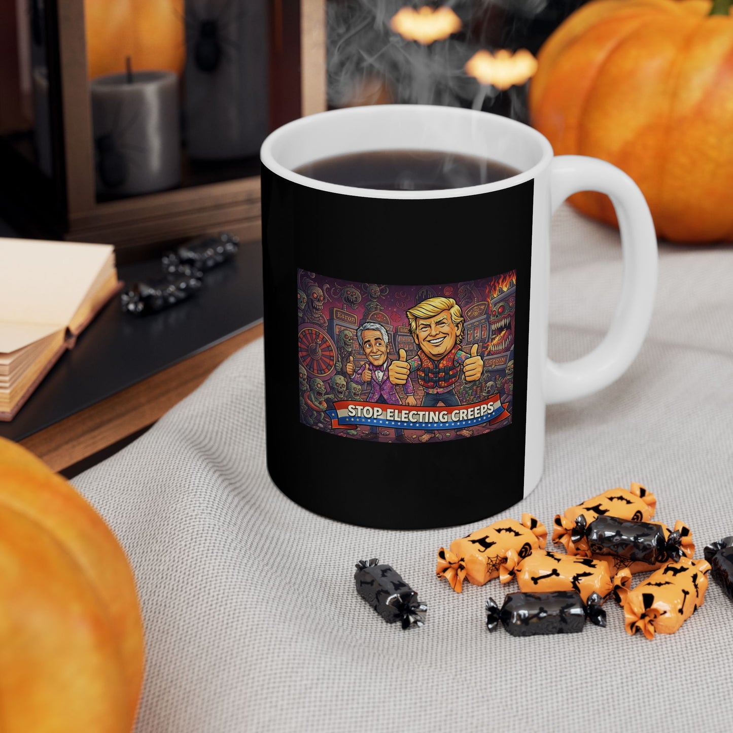 Fortune Carnival Ceramic Mug — Vintage Carnival Posters Coffee Cup (11oz/15oz)