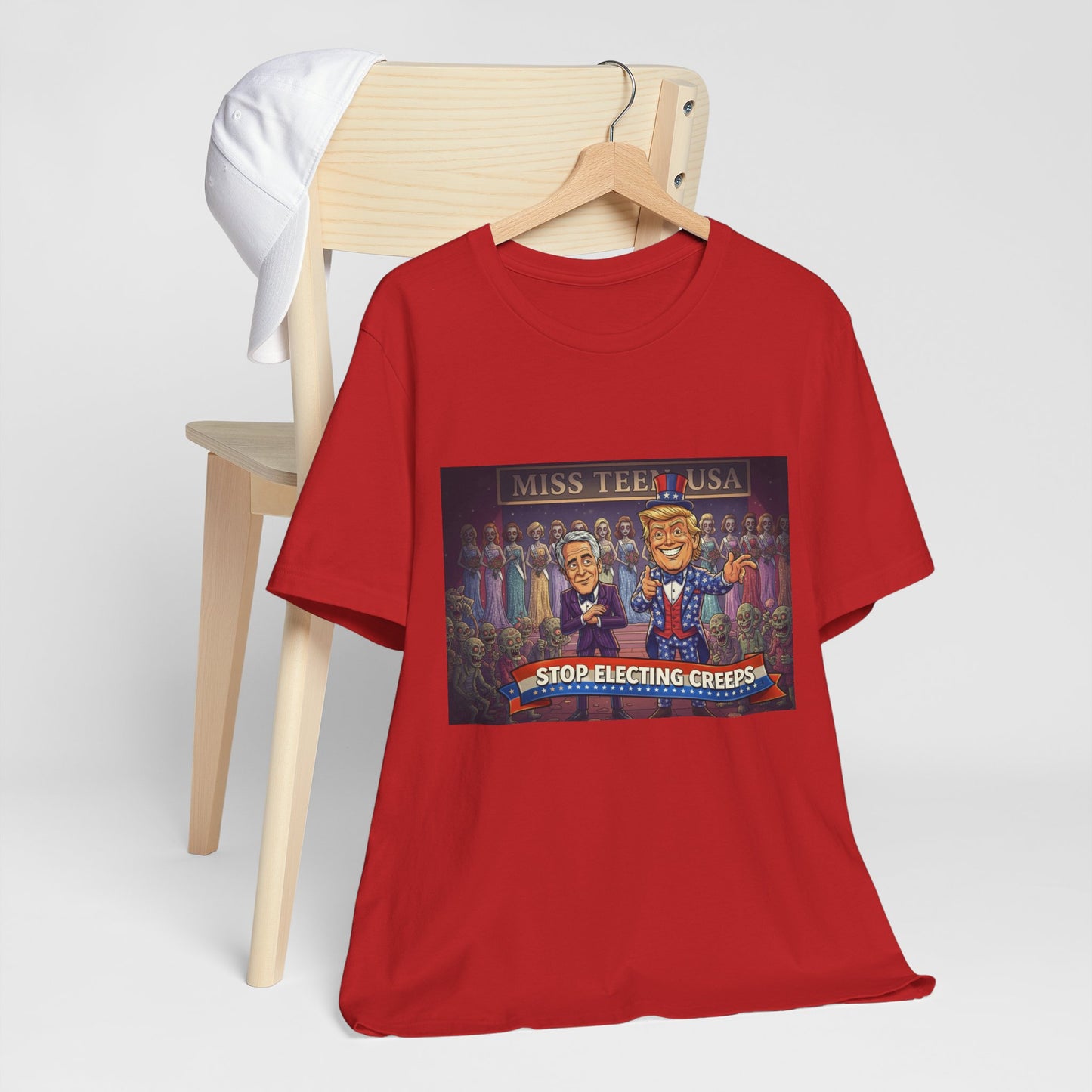 Political Satire Tee – "Stop Electing Creeps" Graphic Shirt