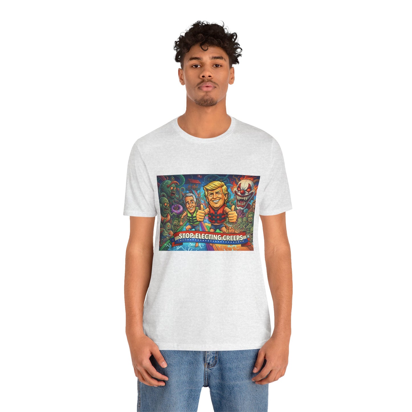 Political Graphic Tee — "Stop Electing Creeps" Bold Protest T‑Shirt