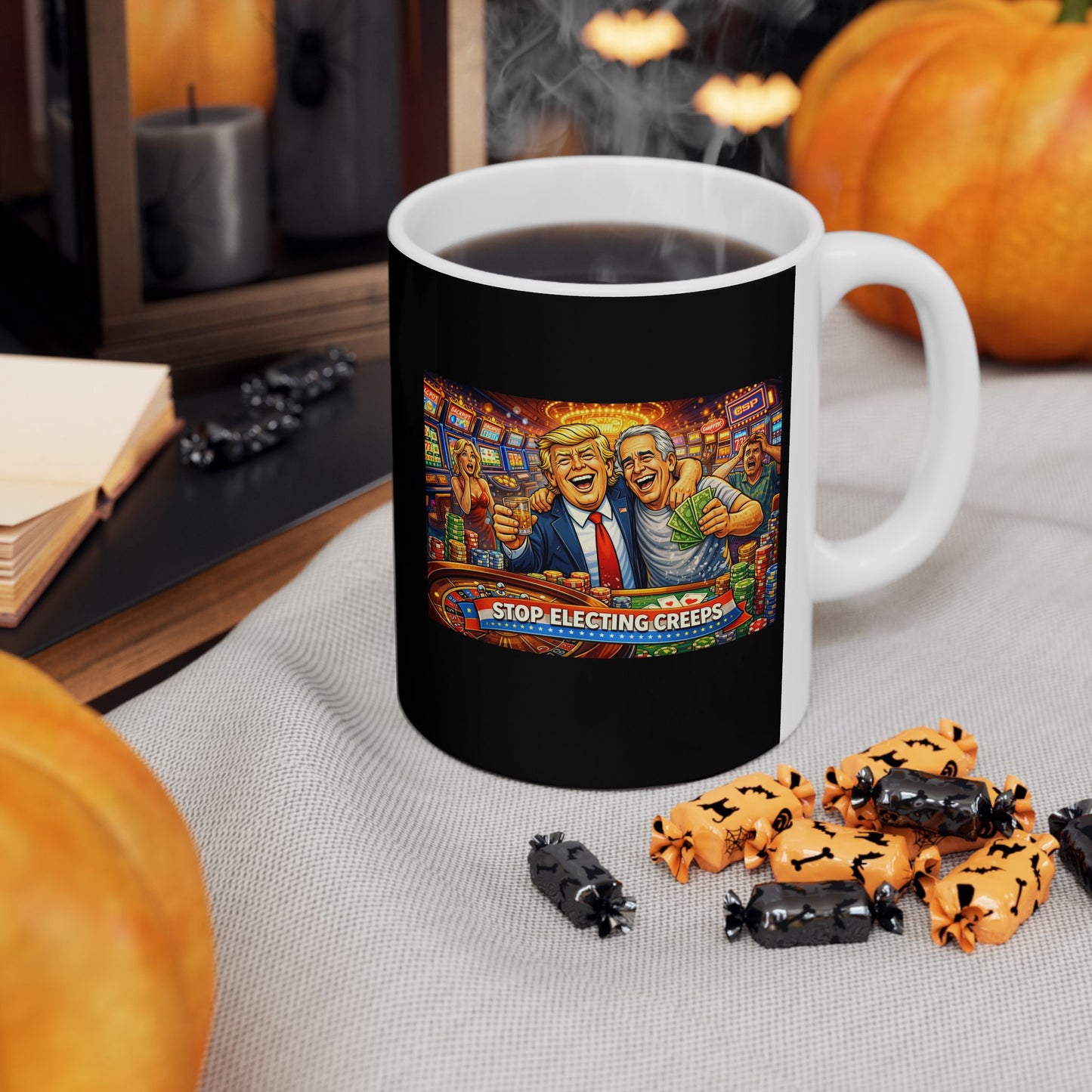 Gamer Arcade Ceramic Mug — Retro Slot Machine Art Coffee Cup (11oz & 15oz)