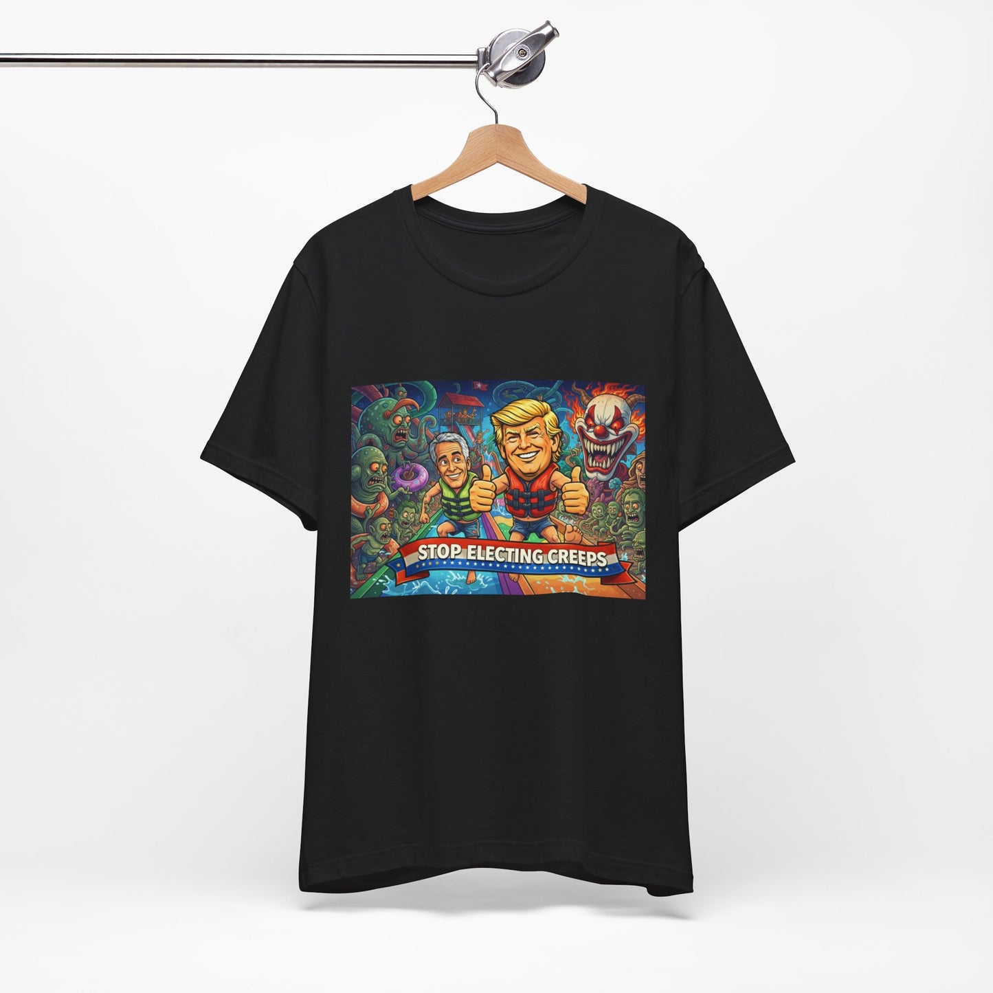 Political Graphic Tee — "Stop Electing Creeps" Bold Protest T‑Shirt