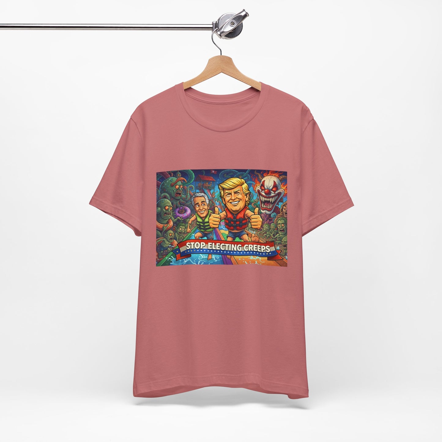 Political Graphic Tee — "Stop Electing Creeps" Bold Protest T‑Shirt