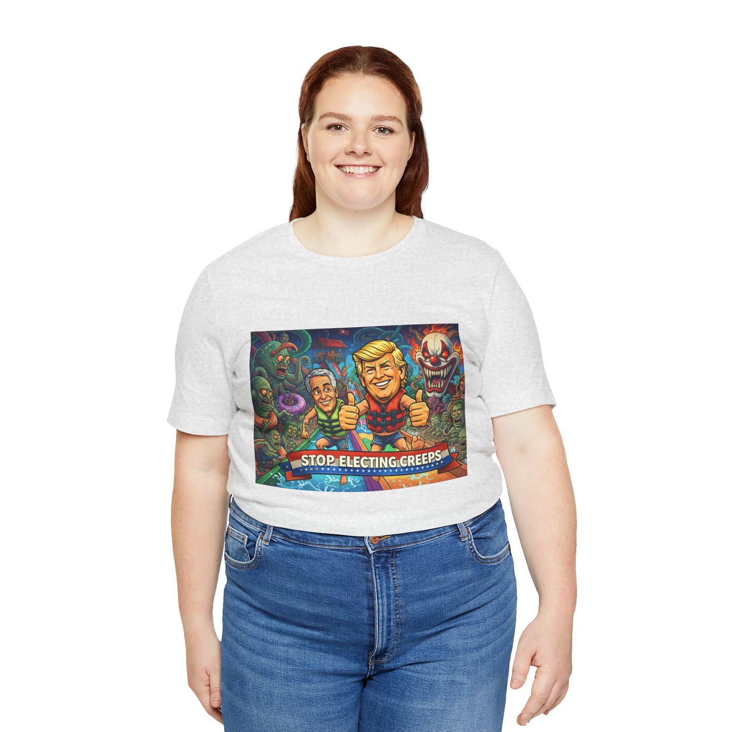Political Graphic Tee — "Stop Electing Creeps" Bold Protest T‑Shirt