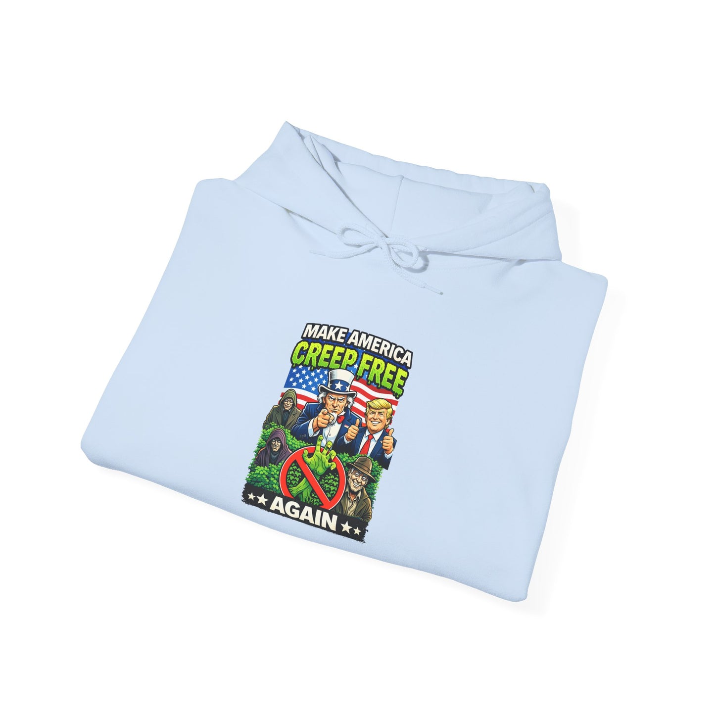 Hoodie — 'Creep-Free Again' Retro Horror Movie Poster Pullover