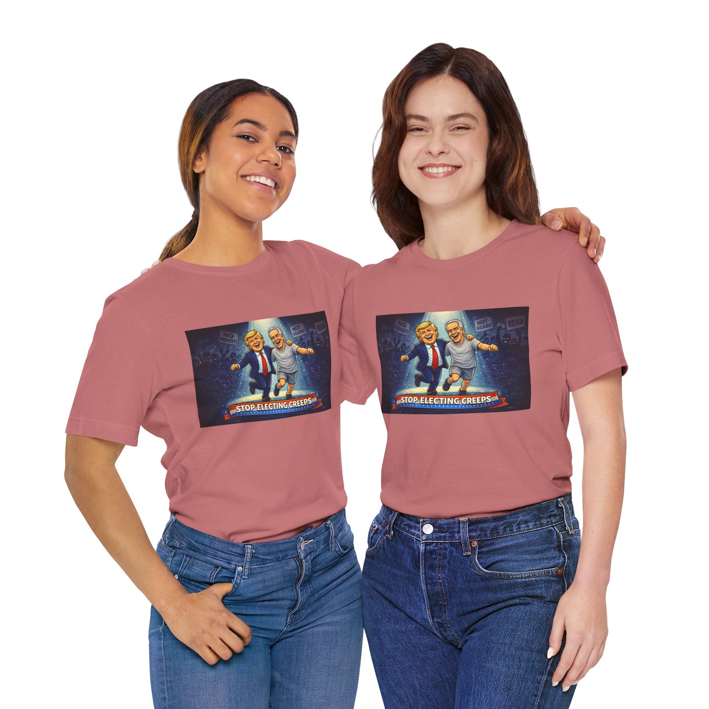 Graphic Tee — “Stop Electing Creeps” Political Protest T‑Shirt