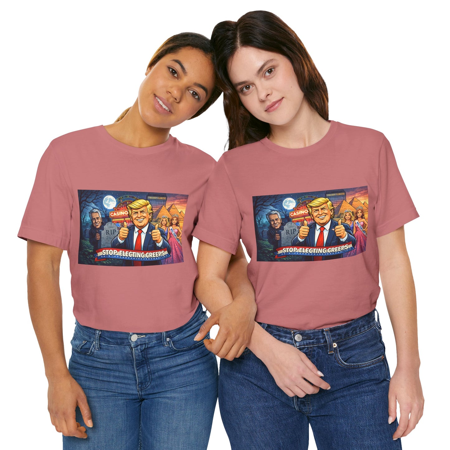 Stop Electing Creeps Tee — Satirical Political Graphic T‑Shirt