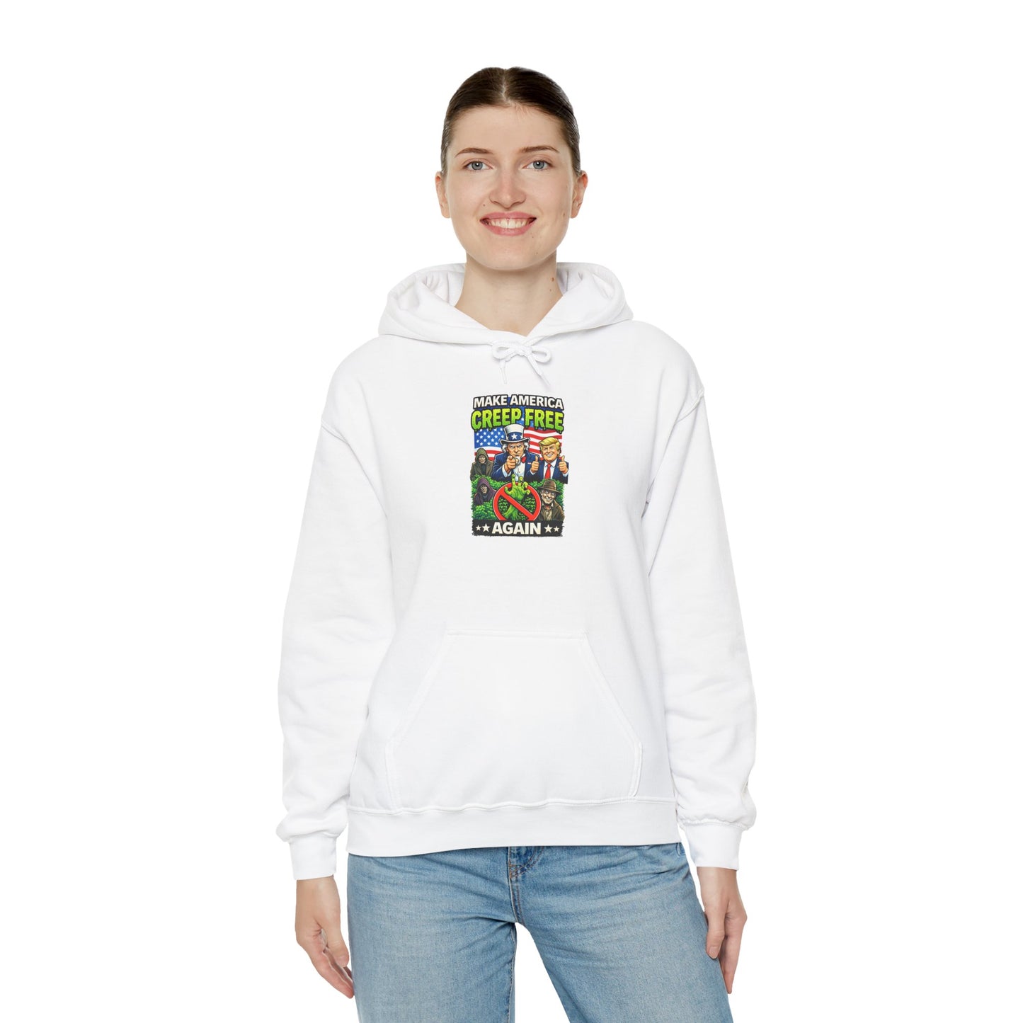 Hoodie — 'Creep-Free Again' Retro Horror Movie Poster Pullover