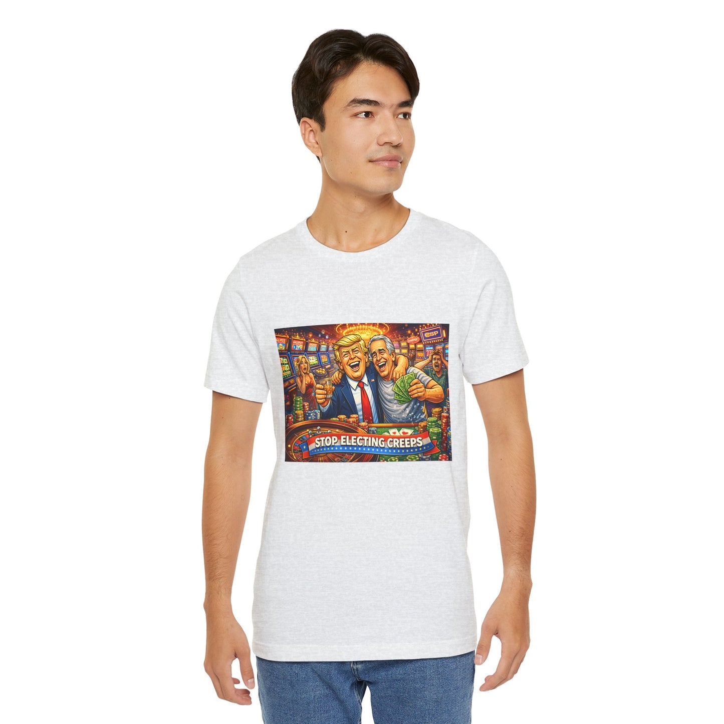 Stop Electing Creeps Graphic Tee — Political Satire T‑Shirt