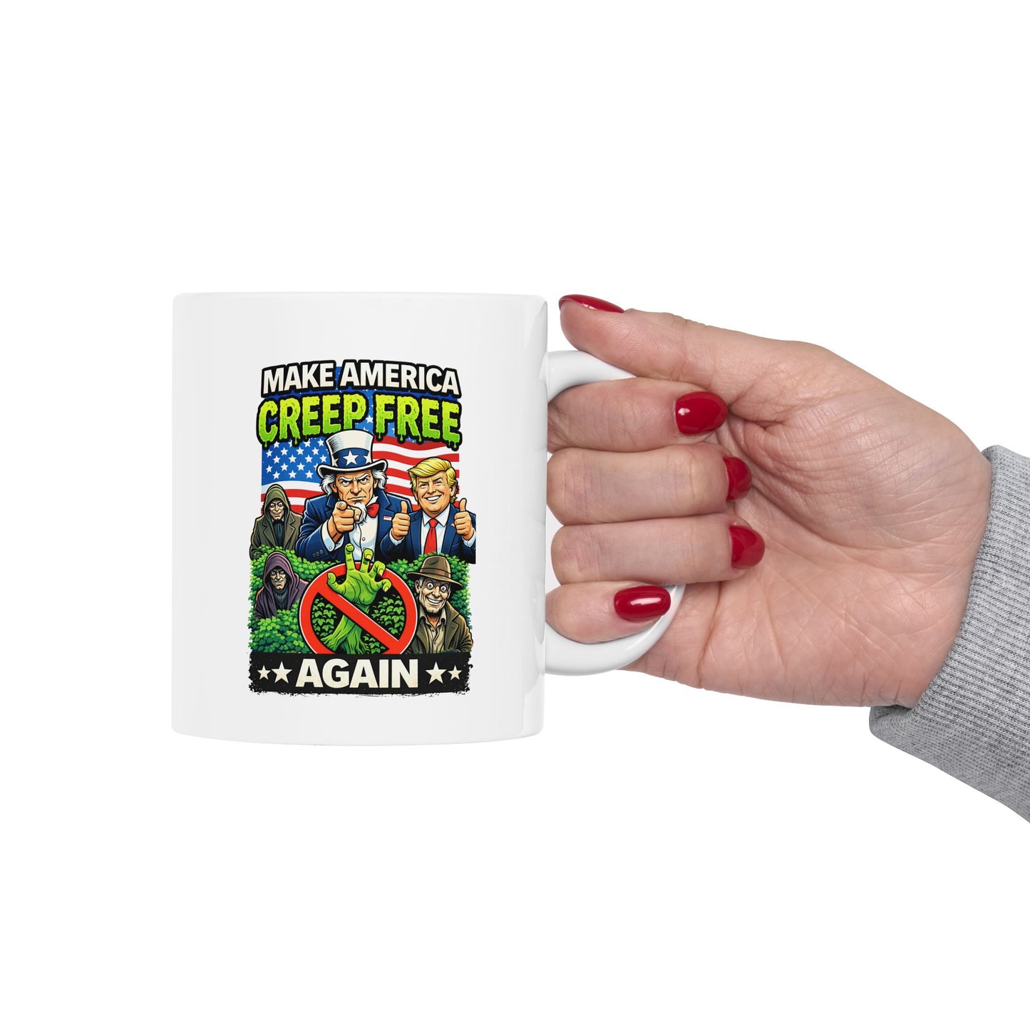 Ceramic Mug — "World's Best Grandpa" Patriotic Grandpa Coffee Mug (11oz, 15oz)