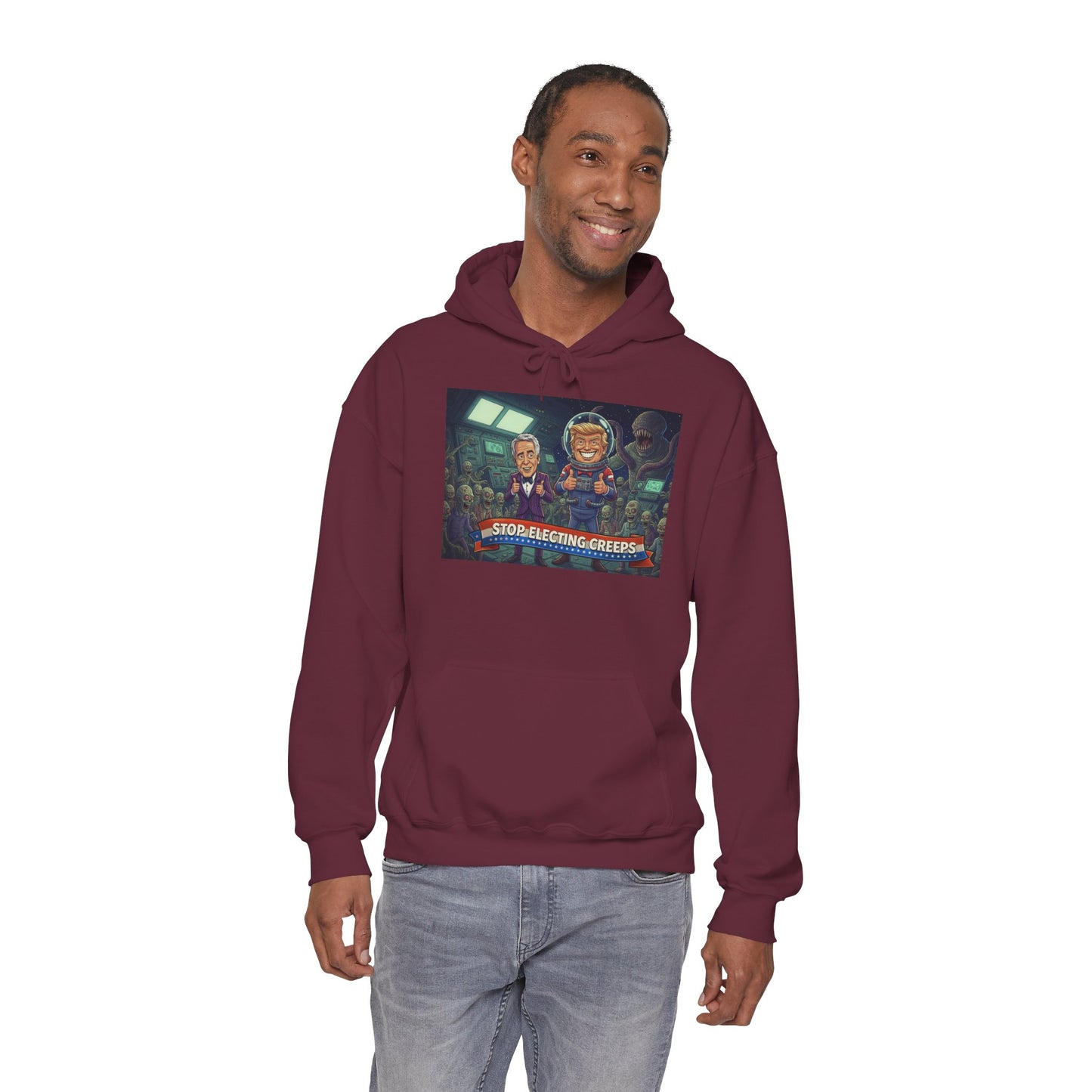 Gaming Crew Hoodie — 'Store-Selecting Griefers' Retro Arcade Design
