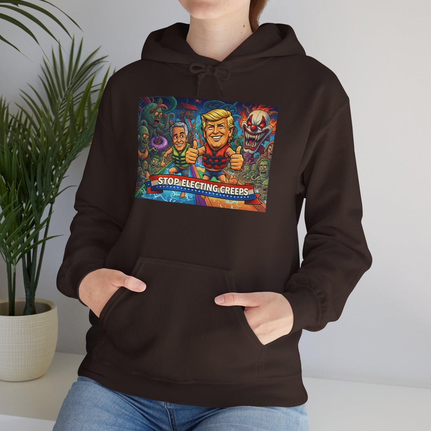 Stop Selecting Creeps Hoodie — Satirical Political Graphic Pullover