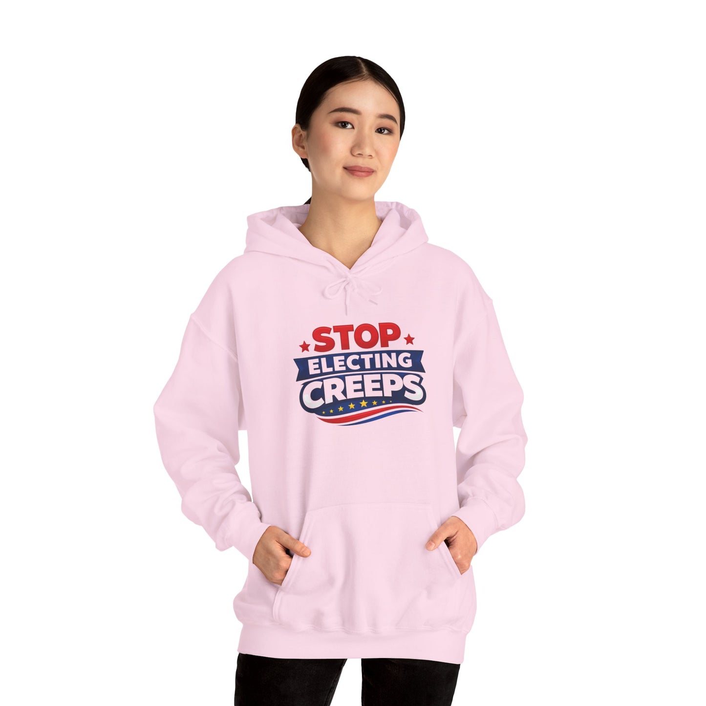 Political Hoodie - "Stop Electing Creeps" Protest Pullover
