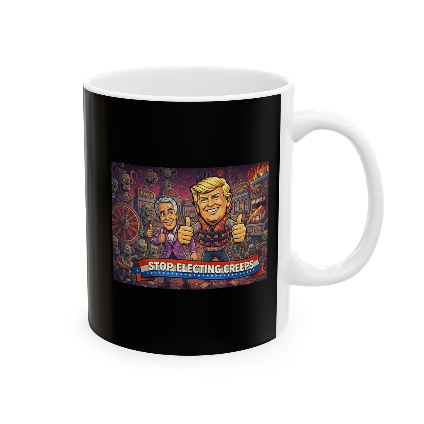 Fortune Carnival Ceramic Mug — Vintage Carnival Posters Coffee Cup (11oz/15oz)