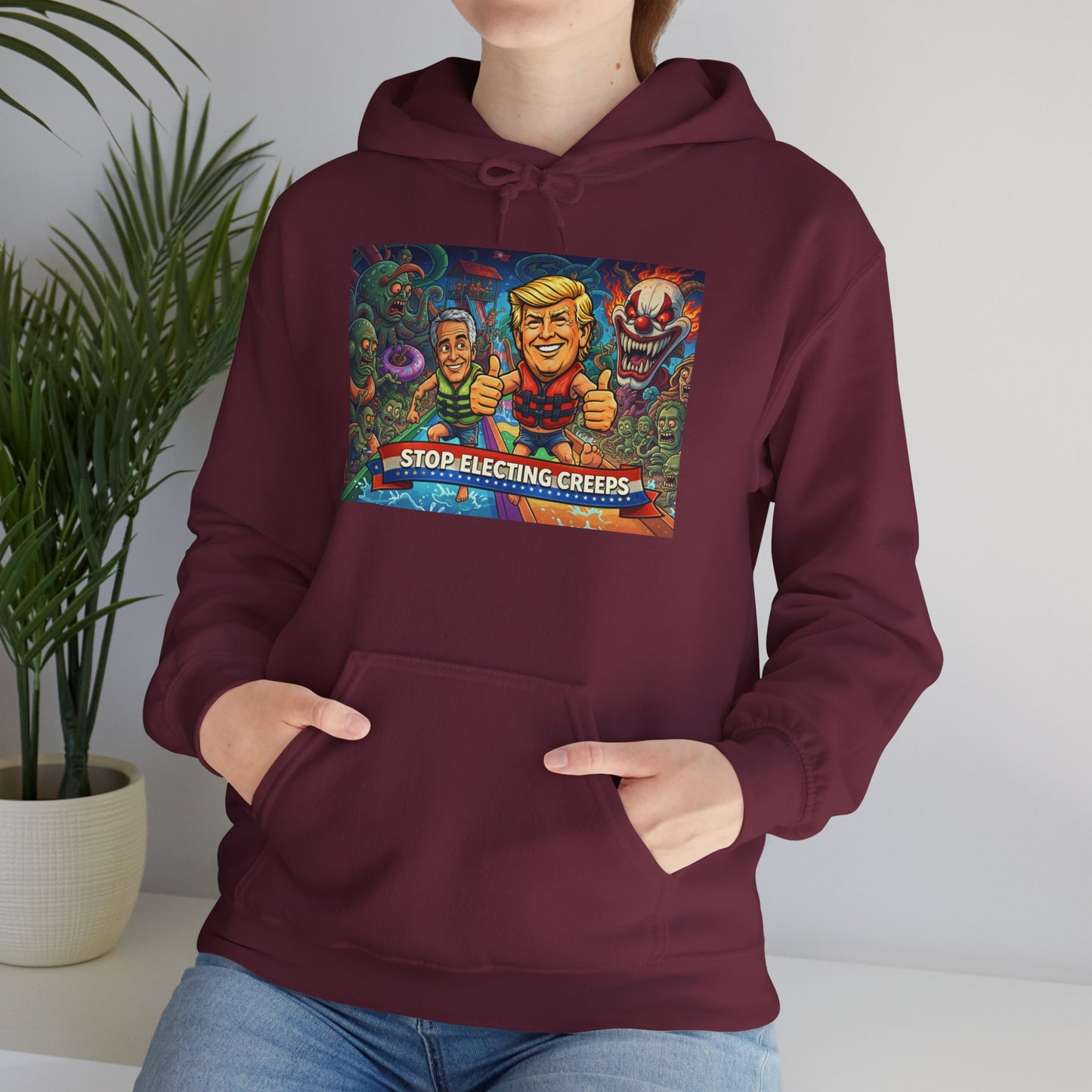 Stop Selecting Creeps Hoodie — Satirical Political Graphic Pullover