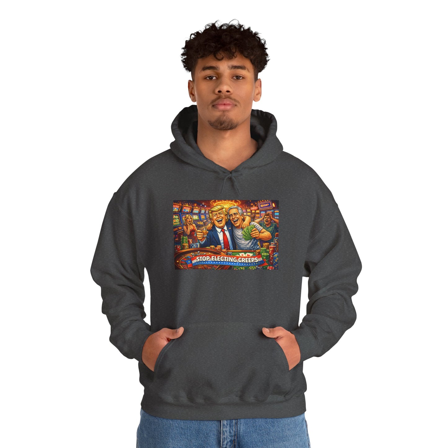 Political Parody Hoodie — 'Stop Blanching Beer' Colorful Satire Design