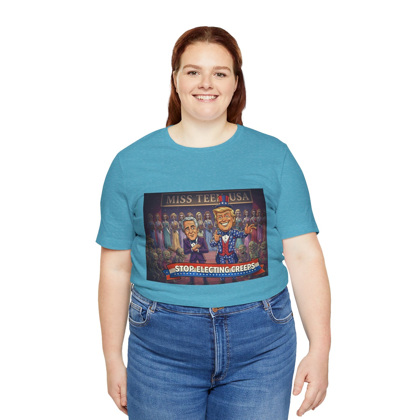 Political Satire Tee – "Stop Electing Creeps" Graphic Shirt