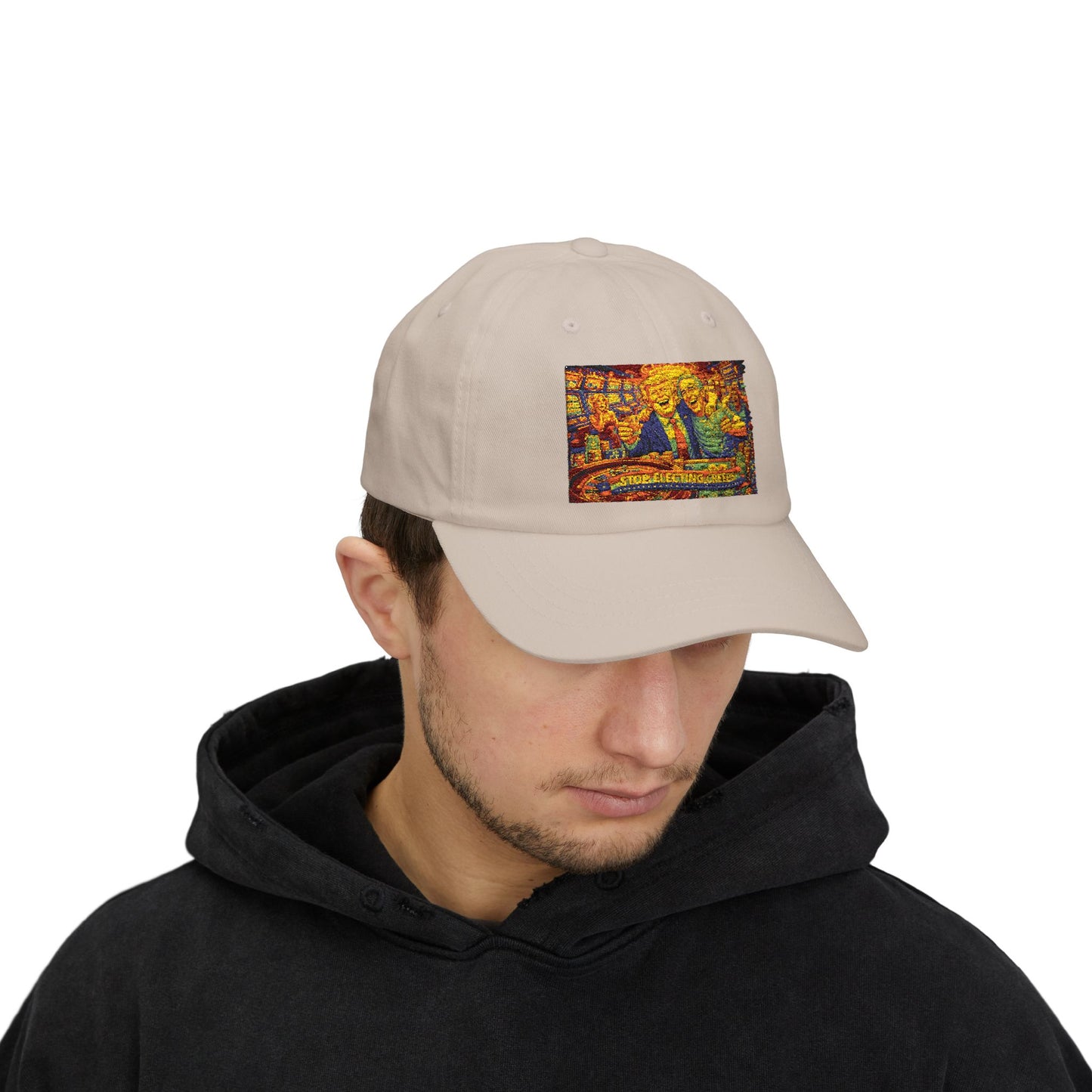 Dad Cap with Colorful Mountain Landscape Patch