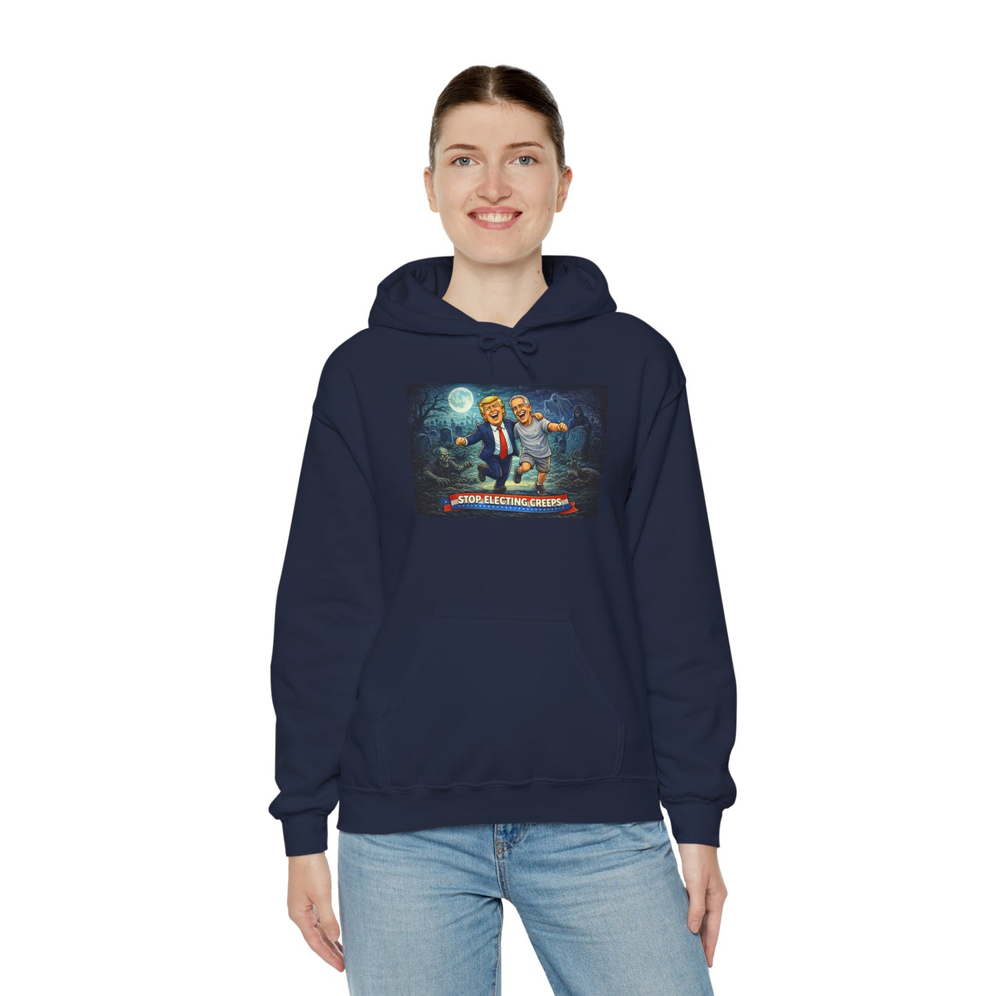 Political Comedy Hoodie — “Surrendering America” Satirical Graphic Sweatshirt