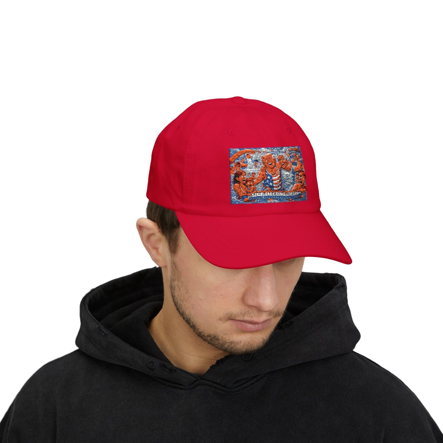 Dad Cap — Vintage Orange Lobsters Patch Hat