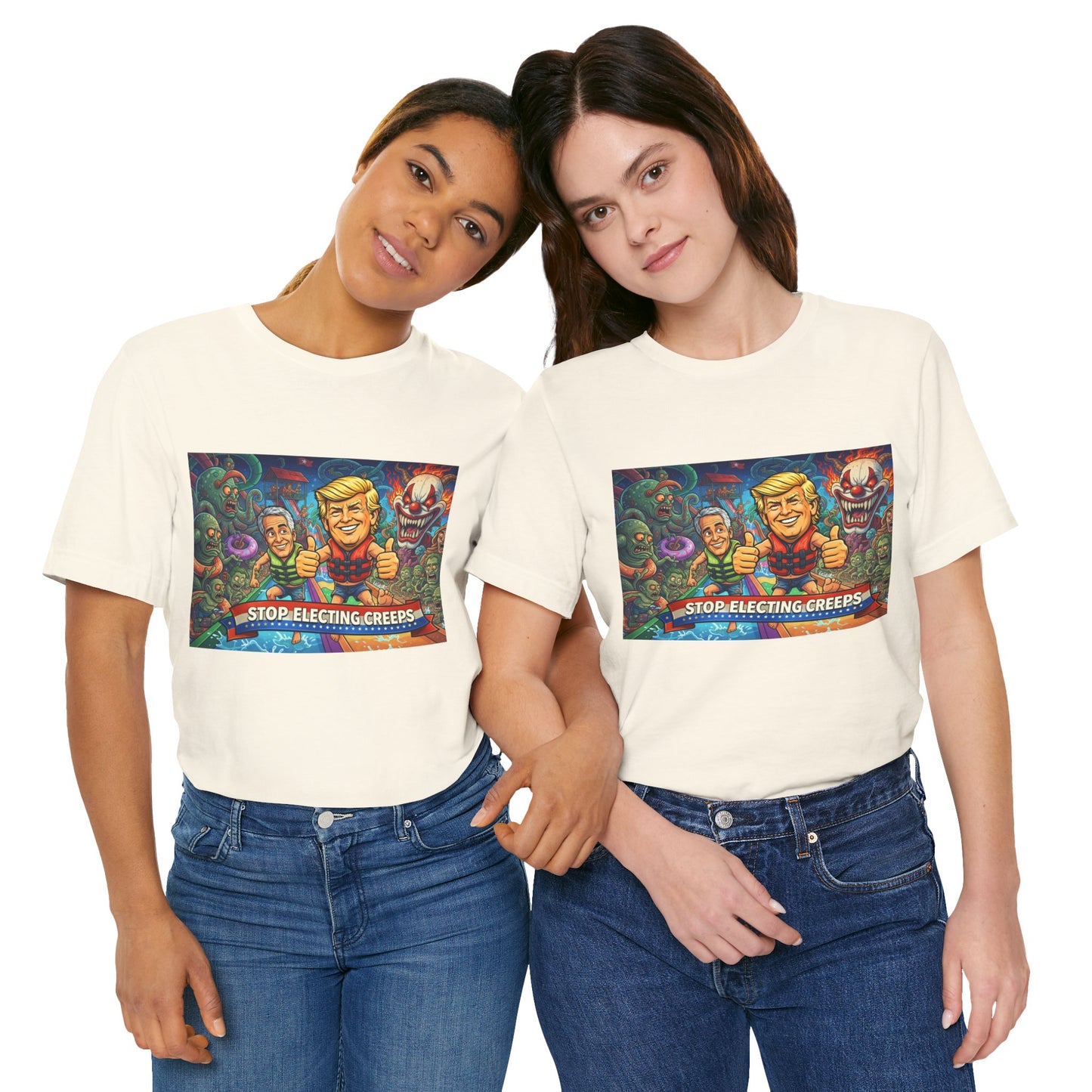 Political Graphic Tee — "Stop Electing Creeps" Bold Protest T‑Shirt