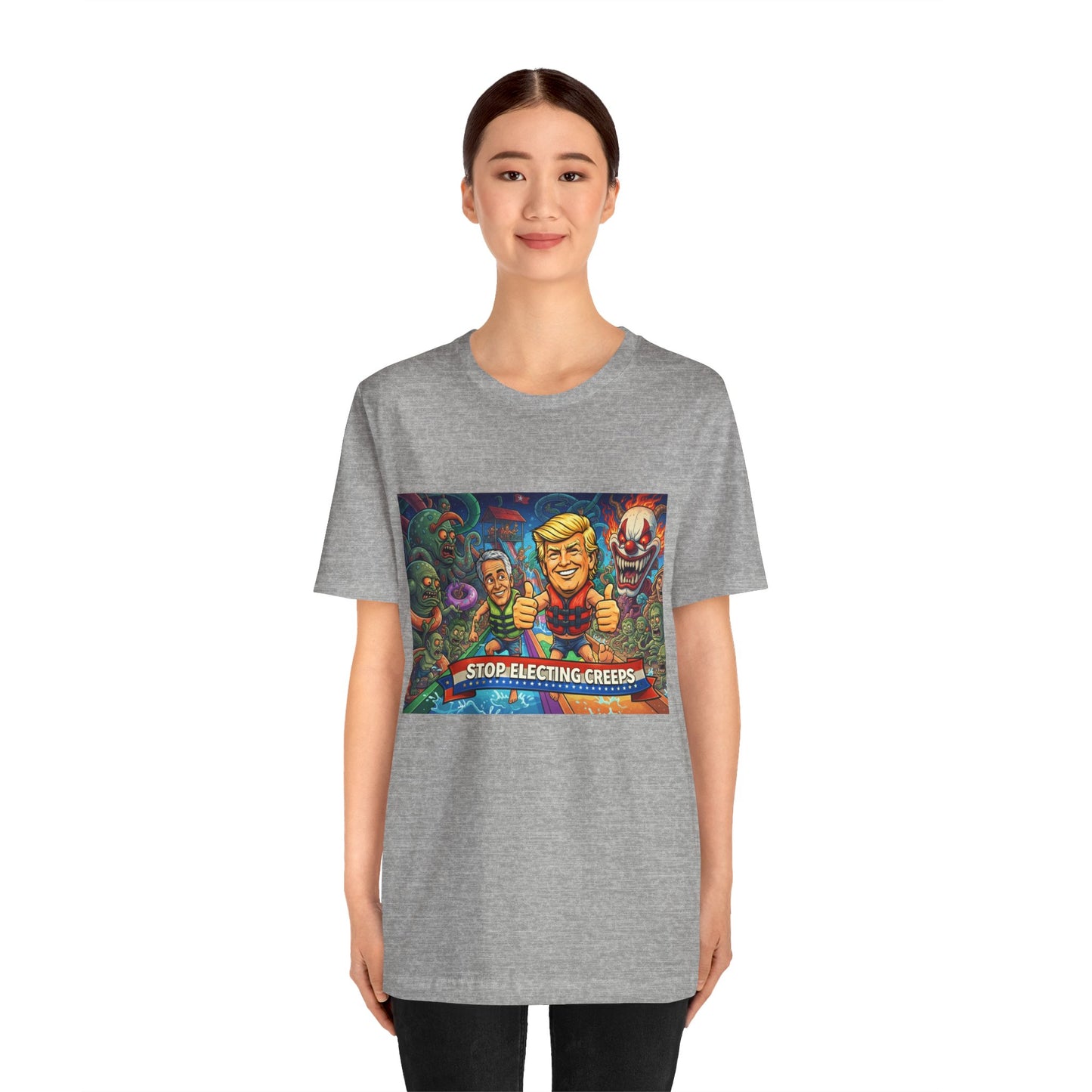 Political Graphic Tee — "Stop Electing Creeps" Bold Protest T‑Shirt