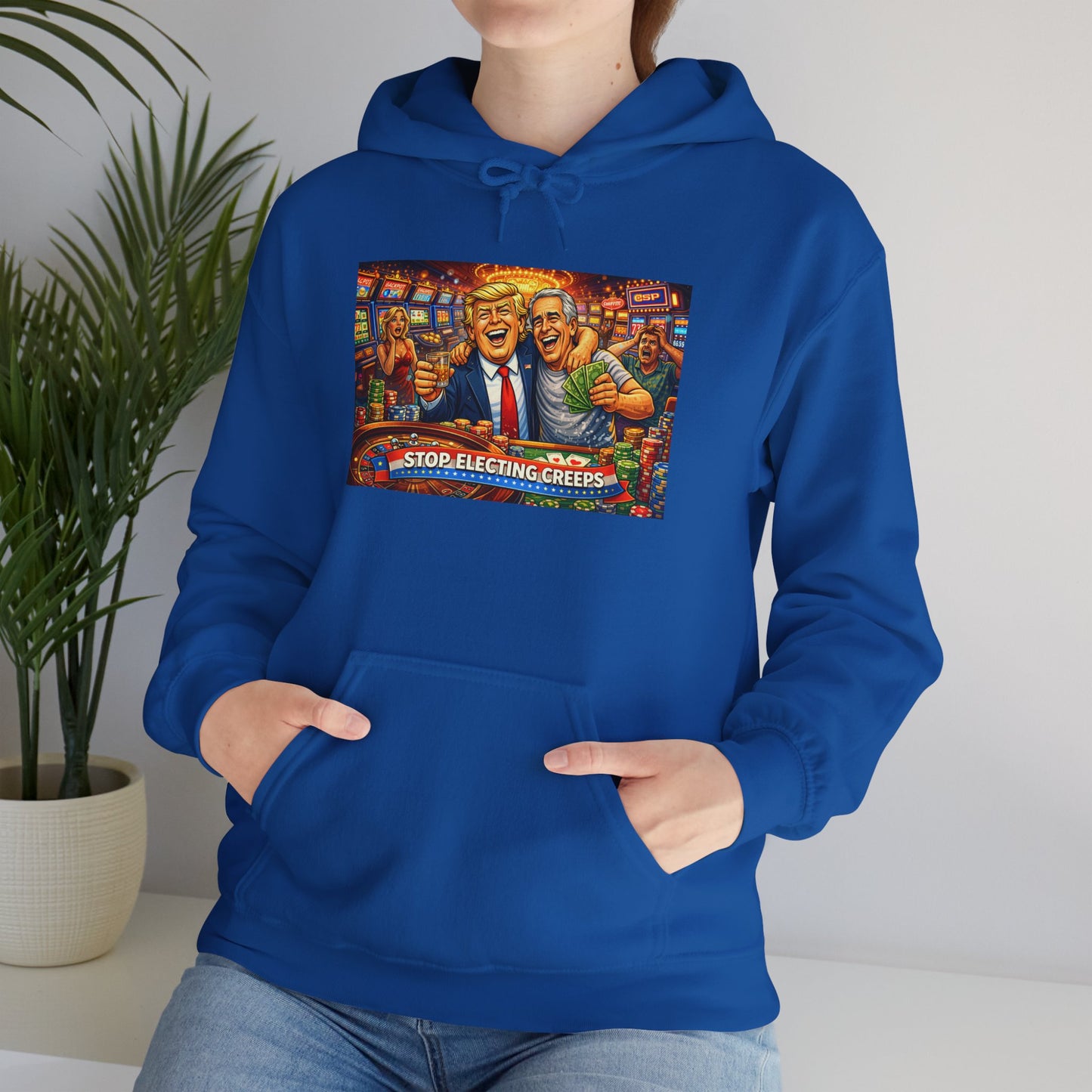 Political Parody Hoodie — 'Stop Blanching Beer' Colorful Satire Design