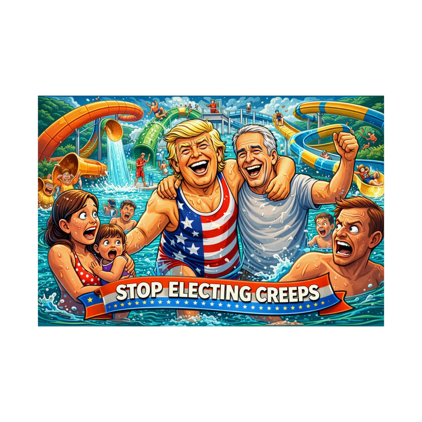 Political Poster — "Stop Electing Creeps" Matte Horizontal Print