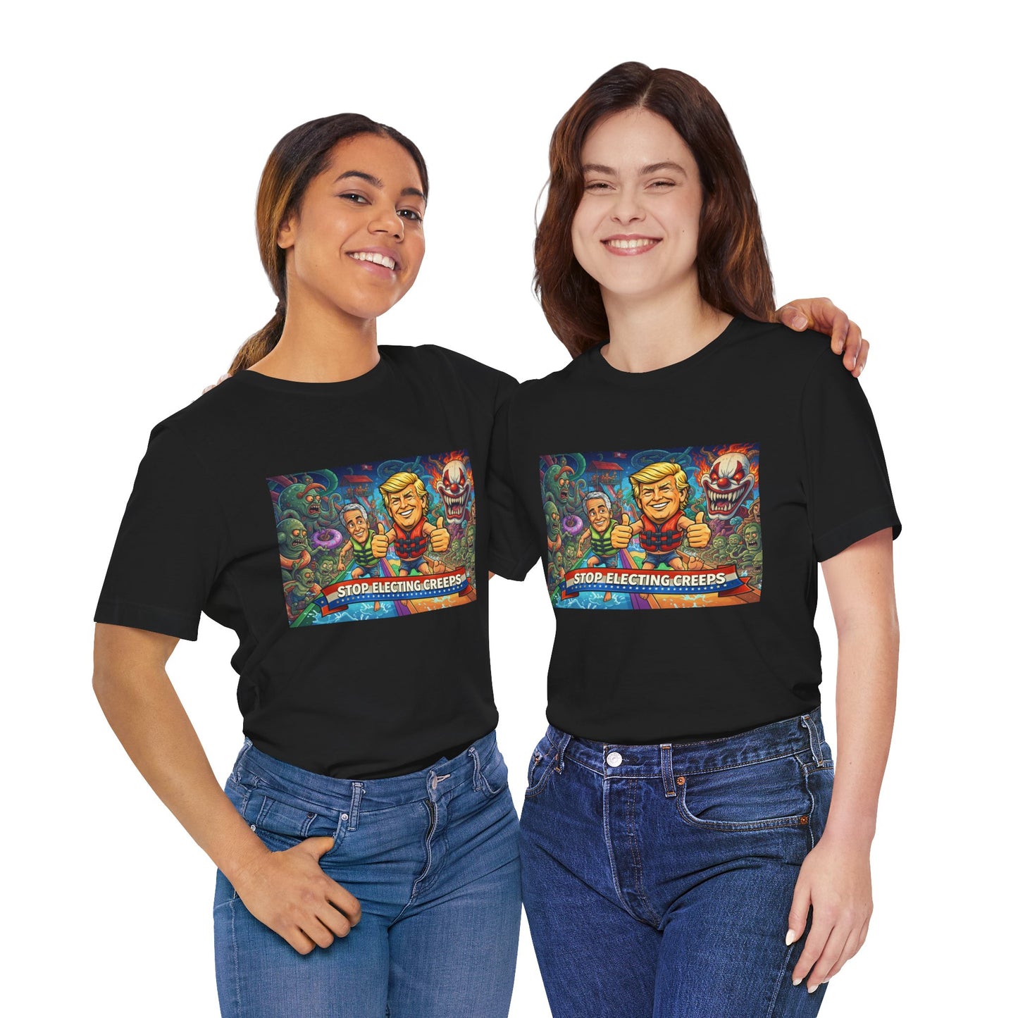 Political Graphic Tee — "Stop Electing Creeps" Bold Protest T‑Shirt