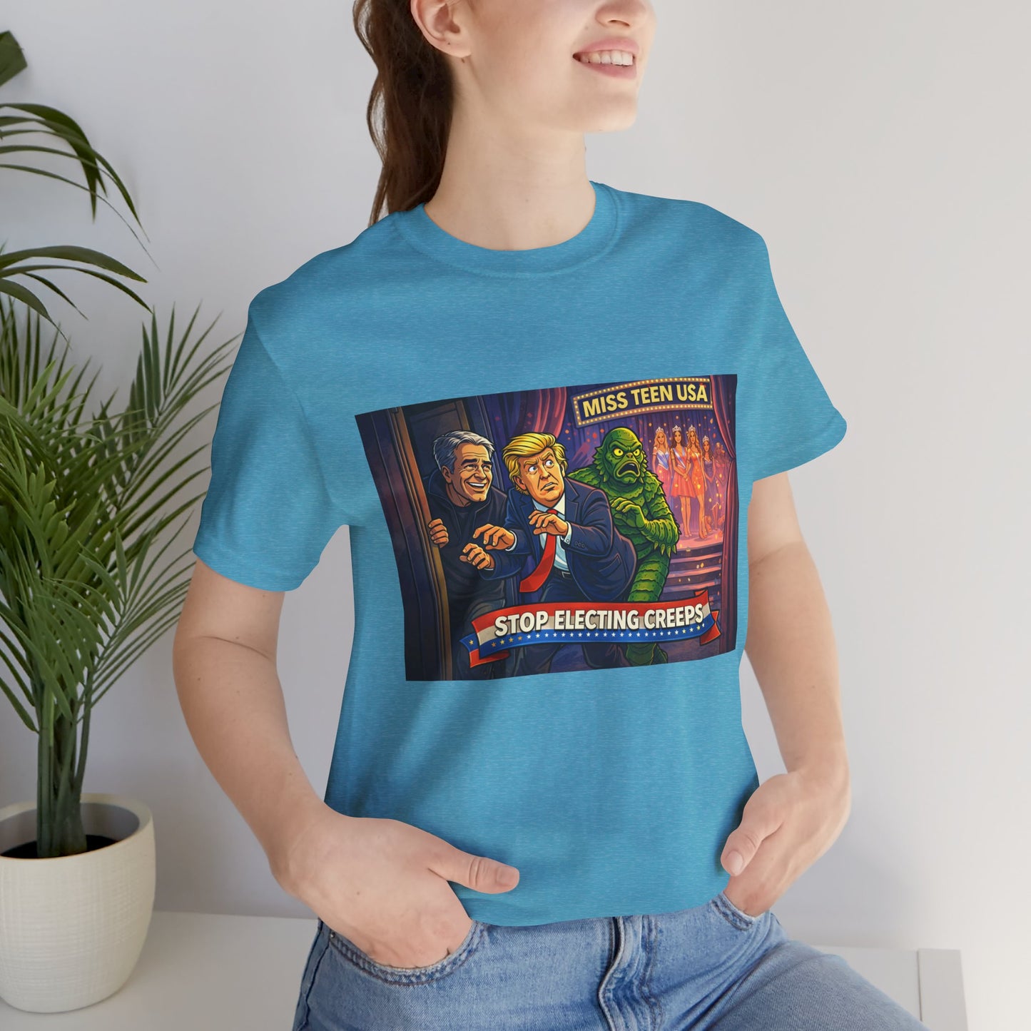 Stop Electing Creeps Tee — Political Satire Graphic Shirt