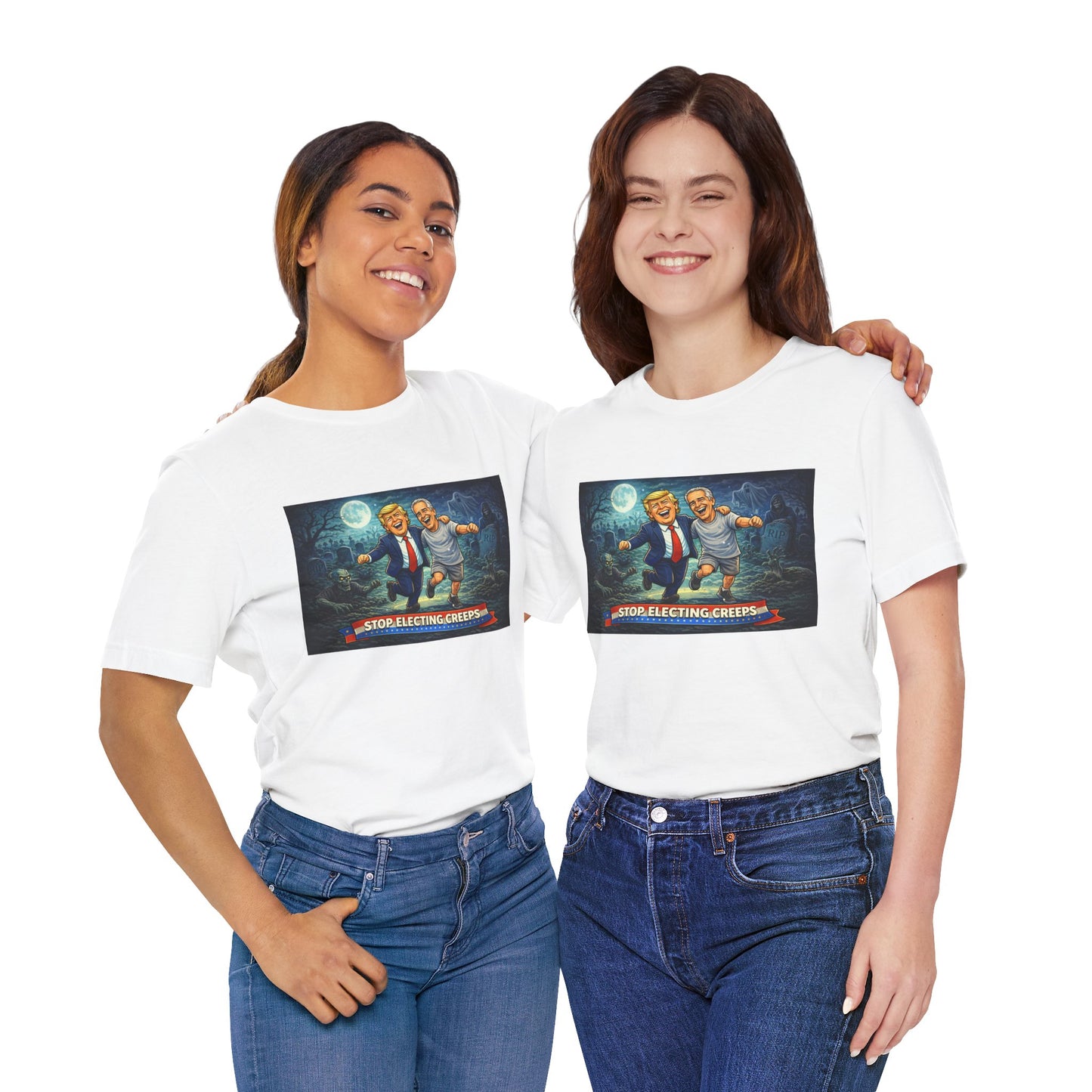 T‑Shirt — "Stop Electing Creeps" Political Satire Tee
